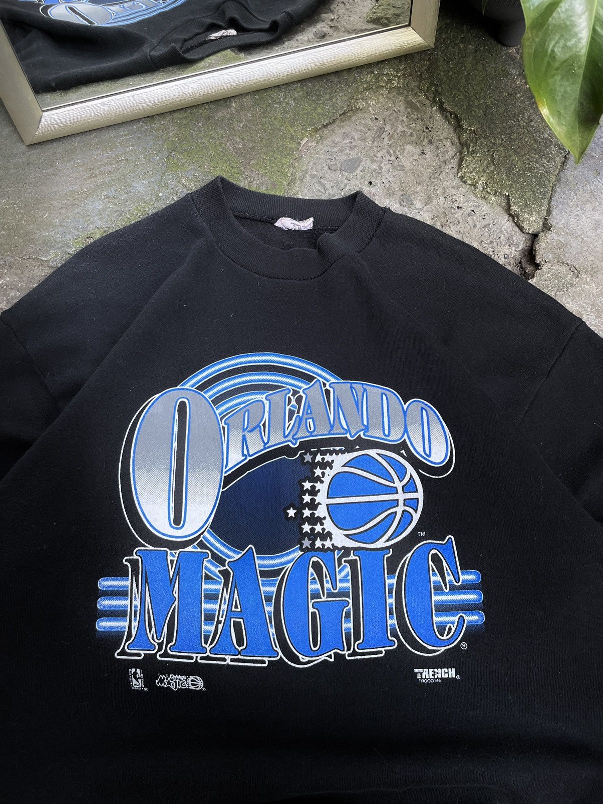 NBA Vintage 90’s Orlando Magic NBA Sweatshirt Black RARE Size US XL / EU 56 / 4 - 3 Thumbnail