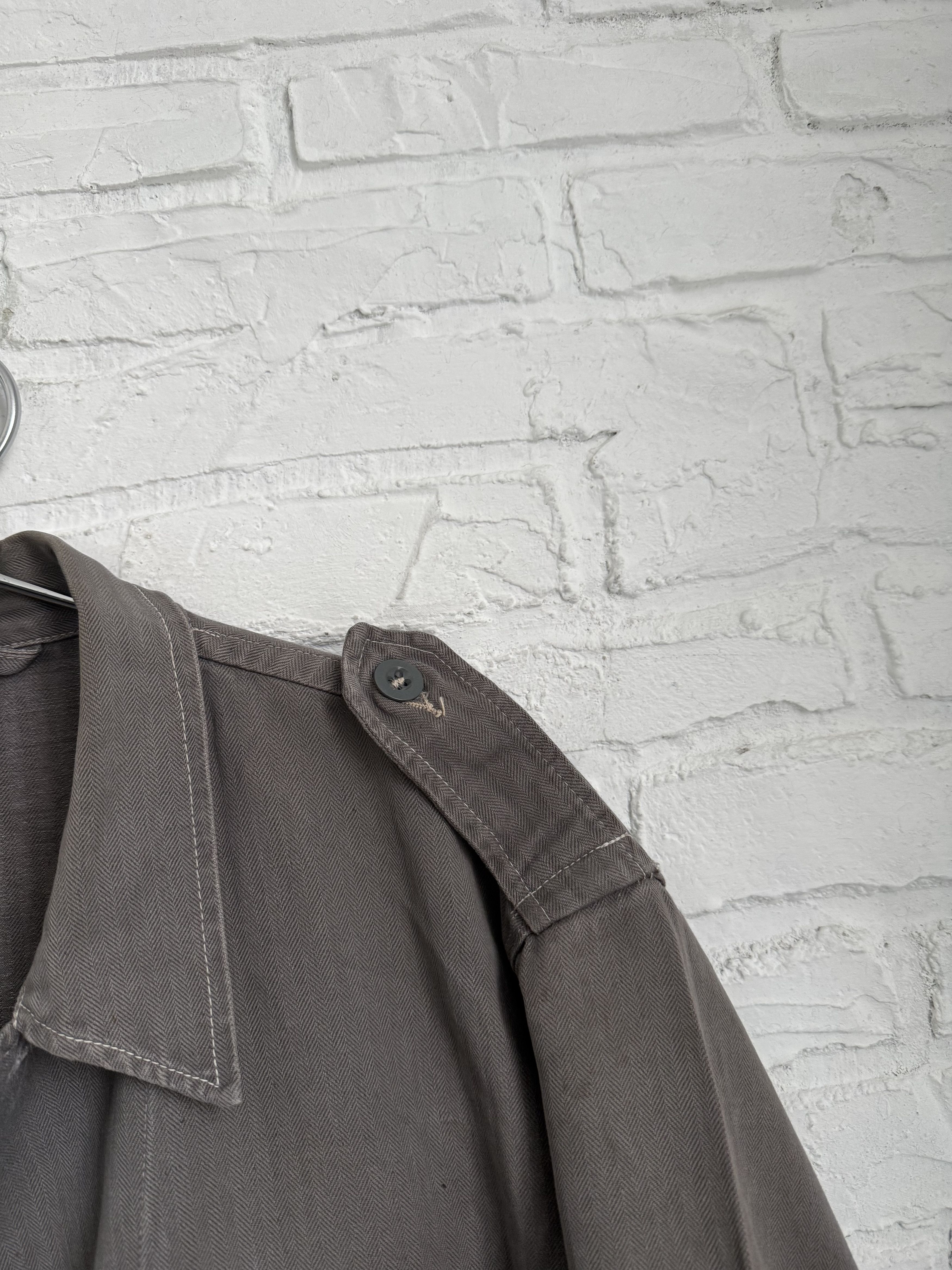 Vintage RARE 1930s 1940s Brown Moleskin French Chore Jacket Size US L / EU 52-54 / 3 - 7 Thumbnail