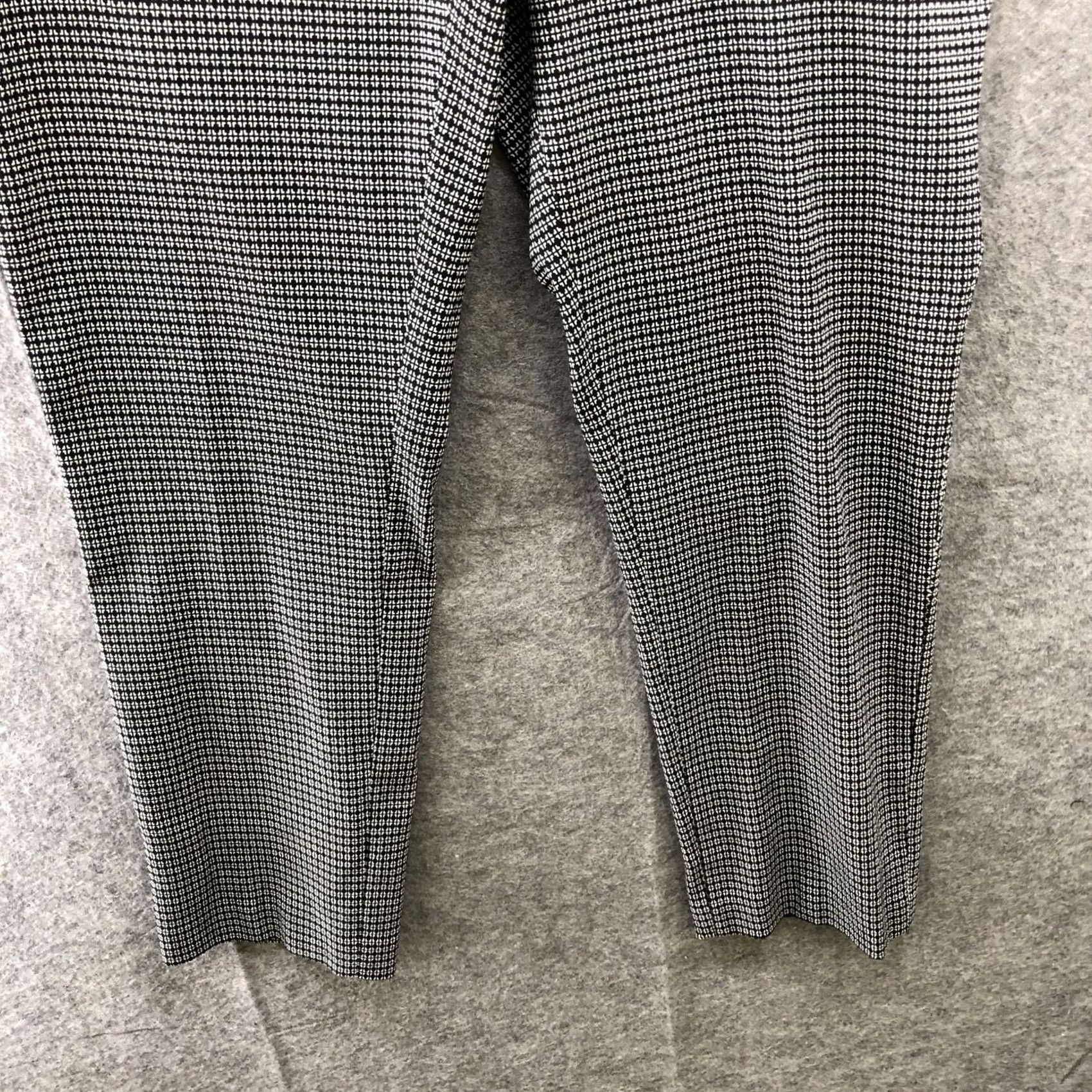 DKNY DKNY Dress Pants Womens 14 Slim Straight Printed Black White Satin Trim Dress Pants Women 14 Black Satin Trim Size 36" / US 14 / IT 50 - 4 Thumbnail