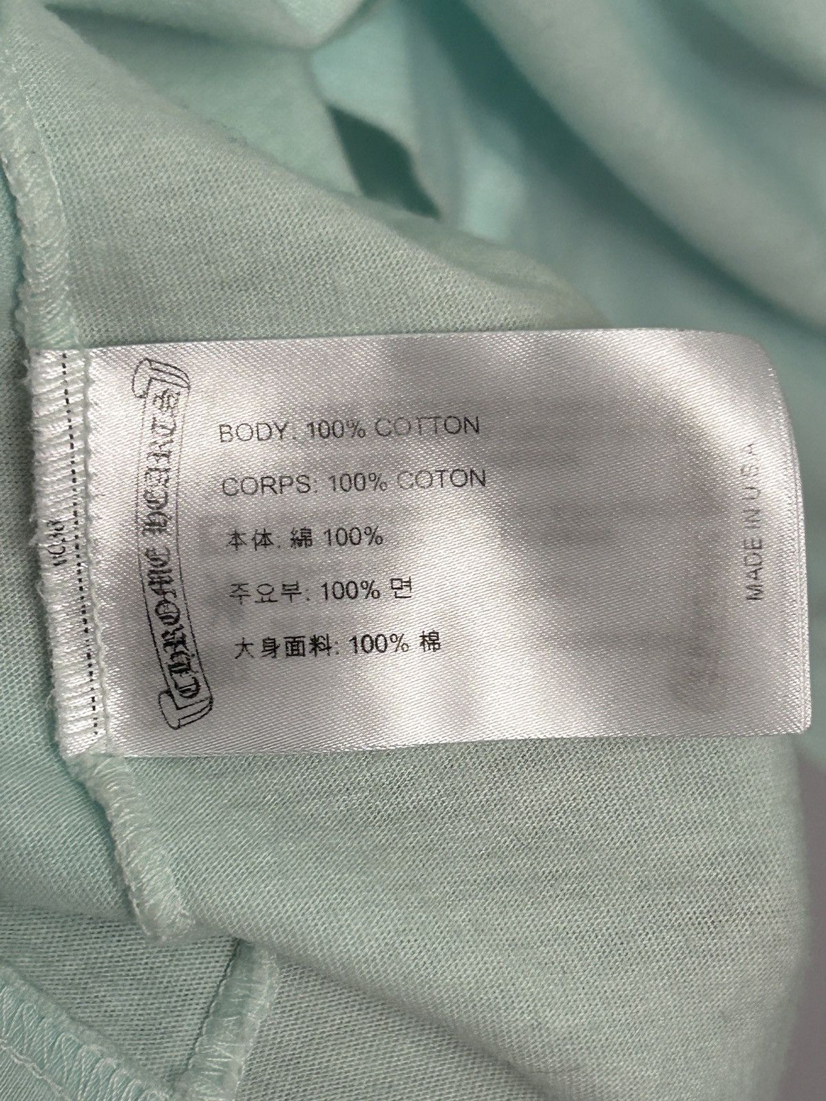 Chrome Hearts Chrome Hearts, mint green short sleeve T-shirt M authentic Size US M / EU 48-50 / 2 - 10 Thumbnail