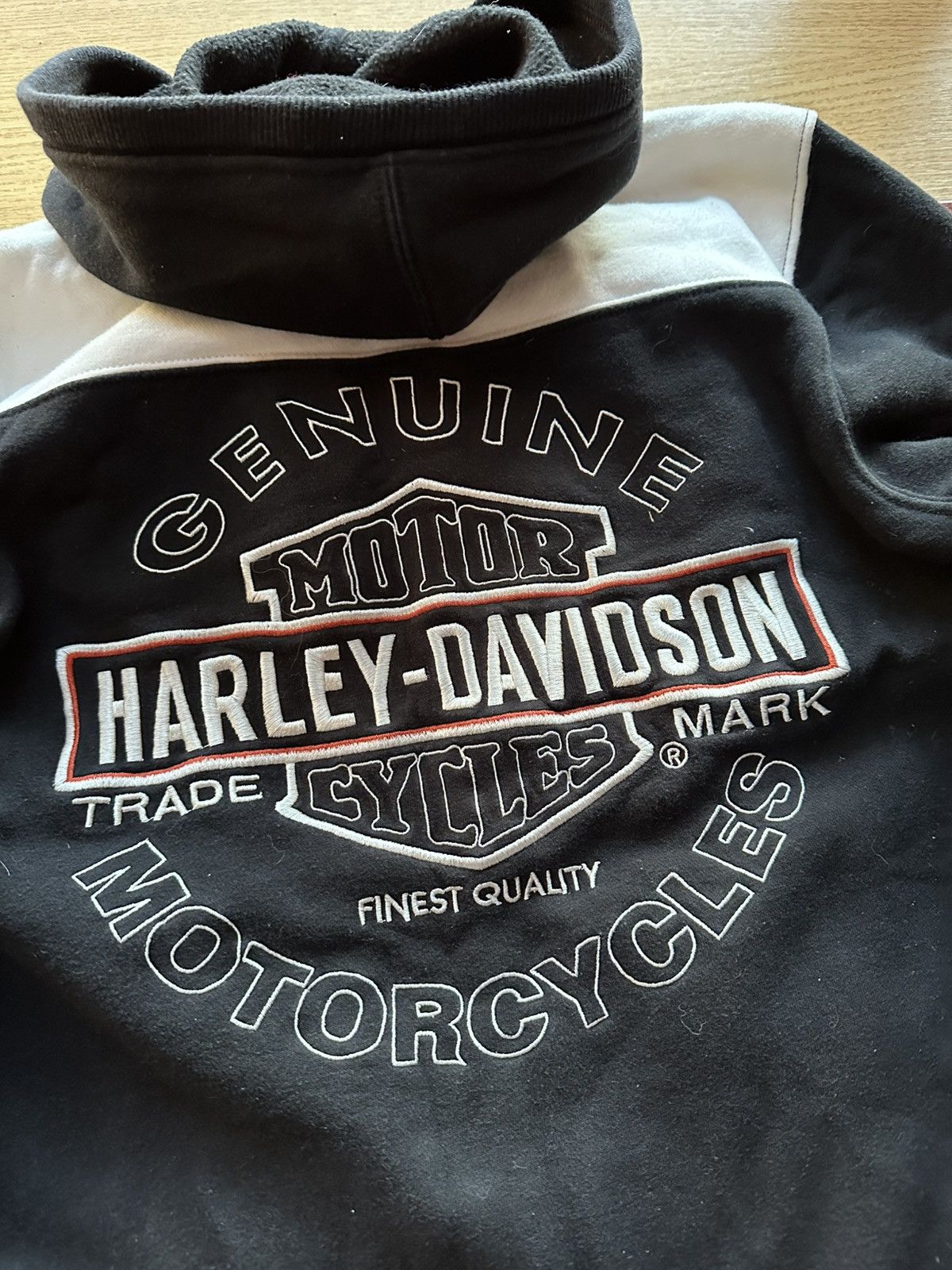 Harley Davidson × Vintage Harley Davidson Zip Hoodie Size L / US 10 / IT 46 - 2 Thumbnail