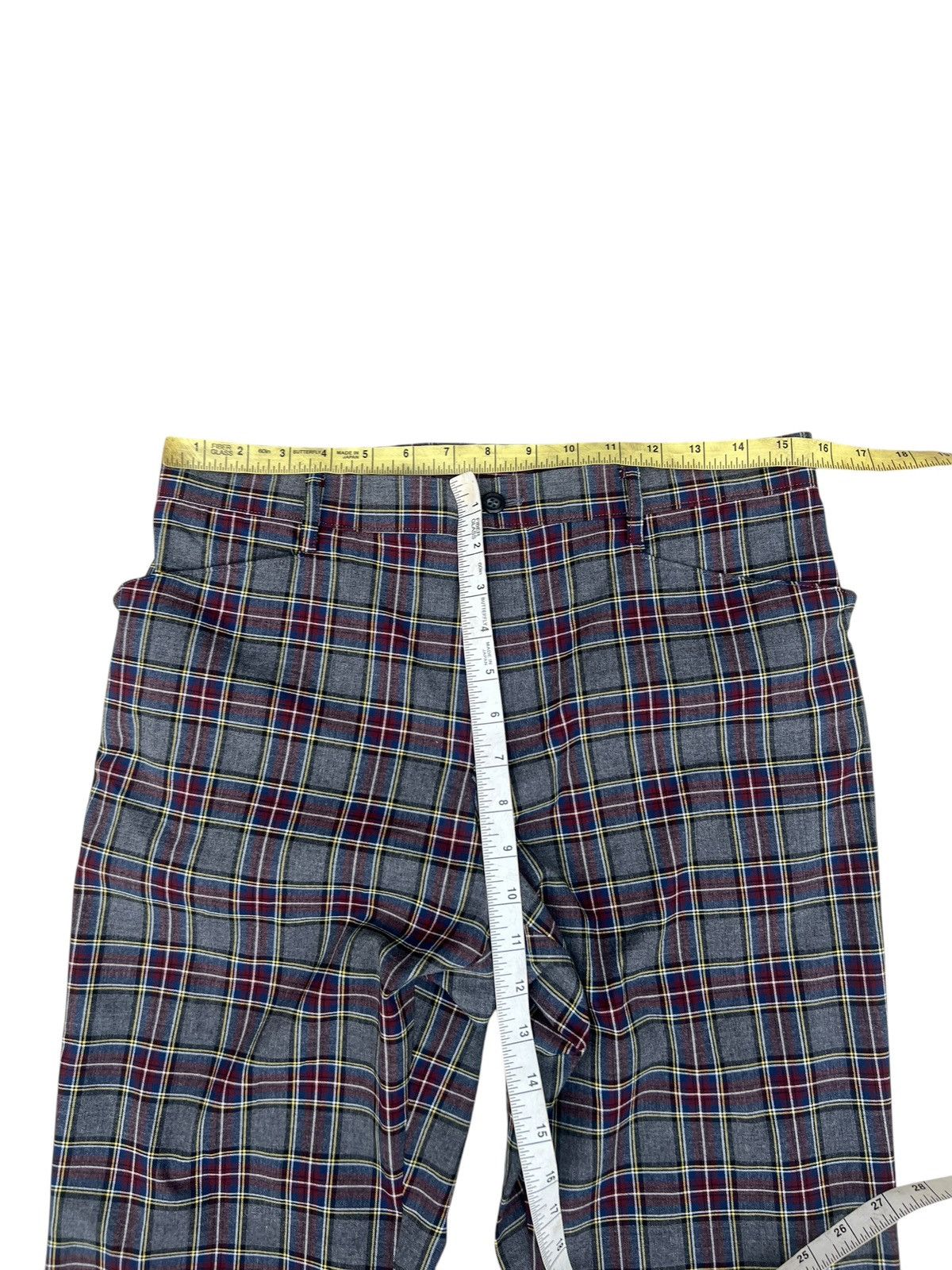 PPFM Vintage PPFM Rayon Polyester Blend Stretch Tartan Flare Pant Size US 31 - 3 Thumbnail