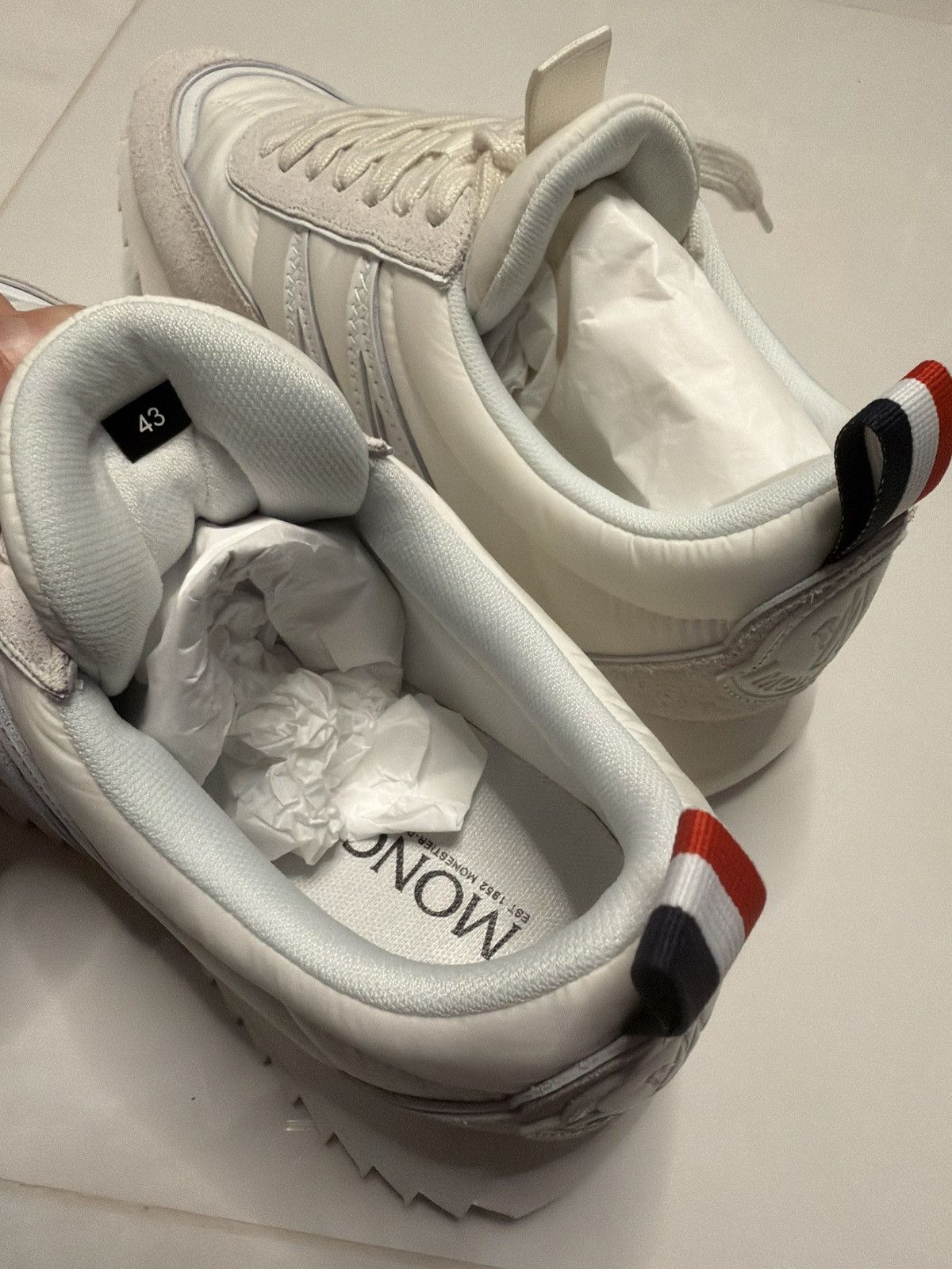 Moncler Moncler Pacey Low Top Sneaker - 43 (9) in white/grey NEW+BOX Size US 10 / EU 43 - 4 Thumbnail