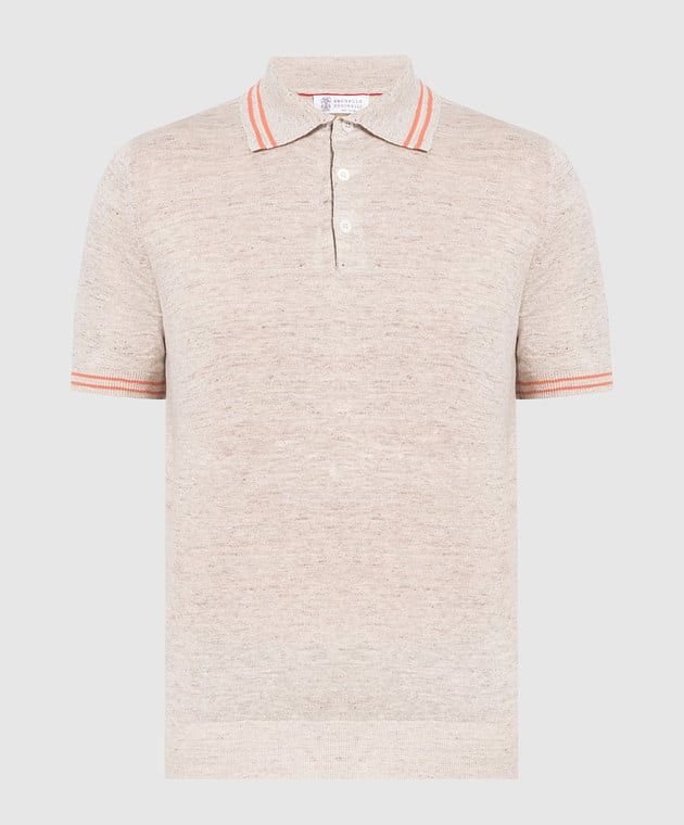 image of Brunello Cucinelli O1W1Db10424 Polo T-Shirt In Grey, Men's (Size XL)