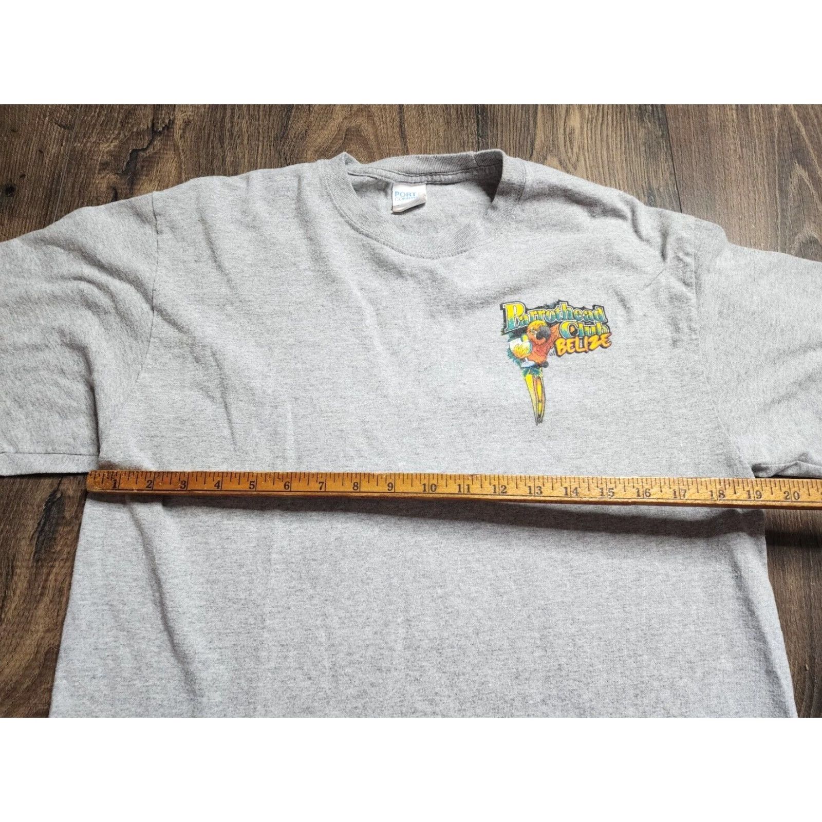 Vintage Mens Large Funny Parrot Head Club Belize Double Sided T Shirt Cotton Short Sleeve Size US L / EU 52-54 / 3 - 4 Thumbnail
