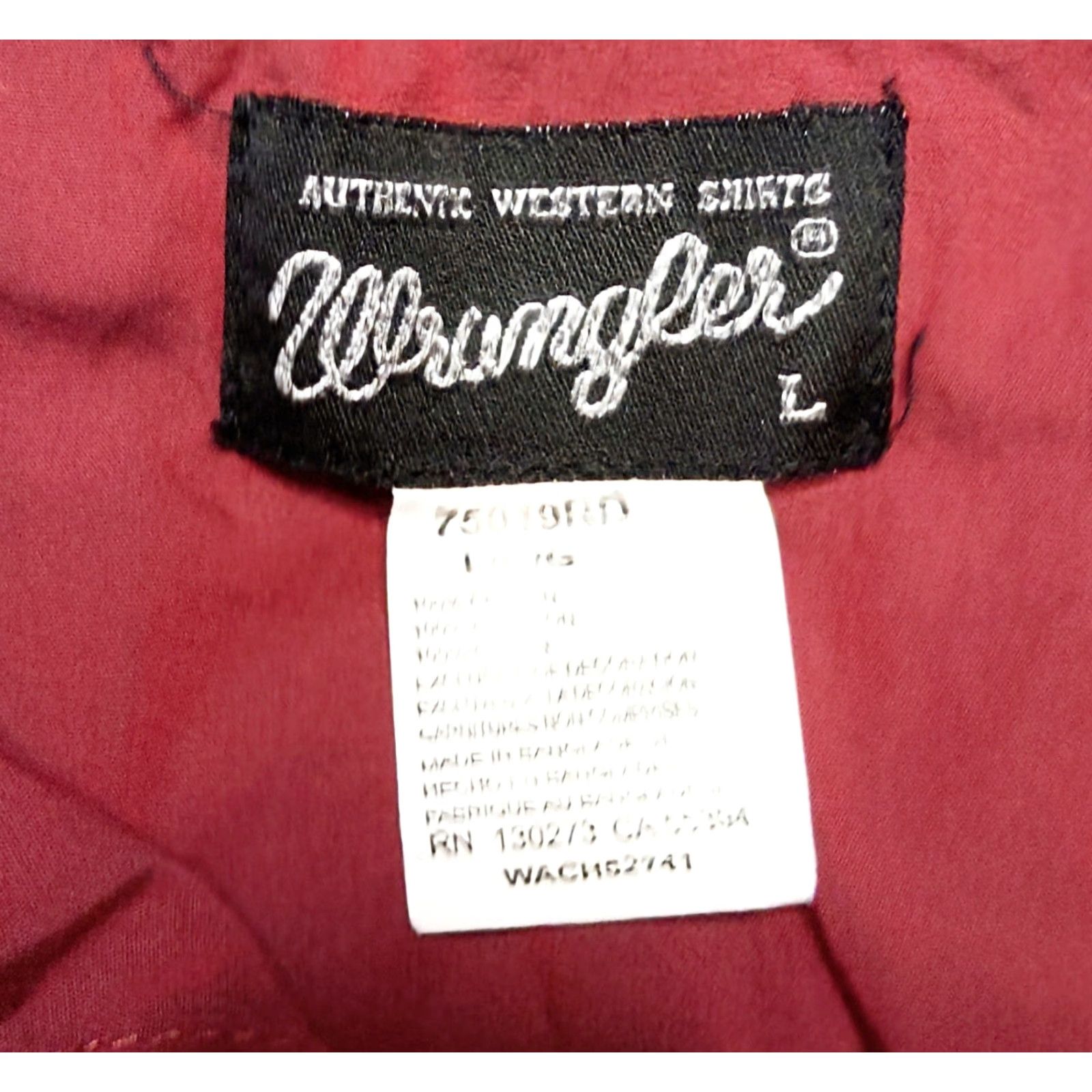 Wrangler VINTAGE Wrangler Mens Large Western Pearl Snap Shirt Embroidered Back Long Sleeve Red Cotton Button-Up Mens Size US L / EU 52-54 / 3 - 5 Thumbnail