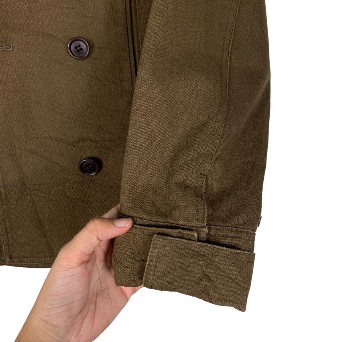 Japanese Brand ANZU ANNEE Brown Double Breasted Coat #1253-C57 Size M / US 6-8 / IT 42-44 - 13 Thumbnail