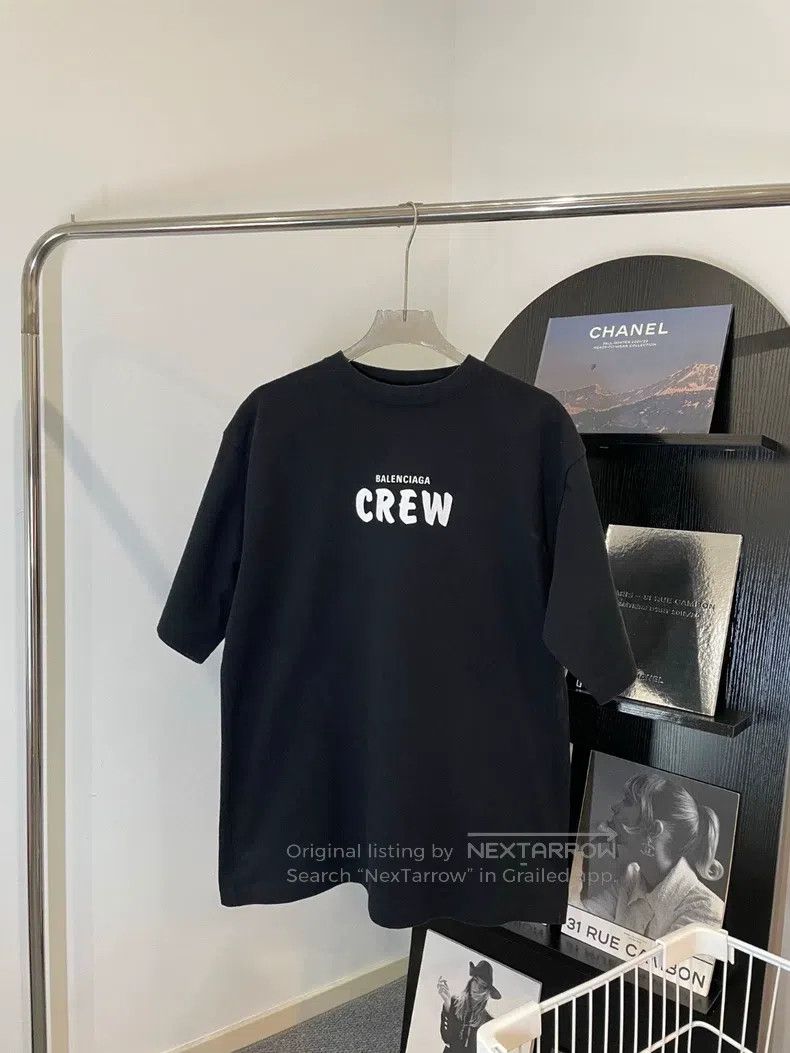 Balenciaga Balenciaga Crew alphabet print loose fit drop shoulder sho Size US S / EU 44-46 / 1 - 1 Thumbnail