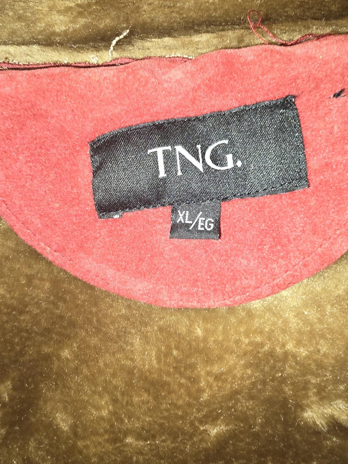 Designer Vintage Red Suede Zip-Up Jacket with Faux Fur Trim Size XL / US 12-14 / IT 48-50 - 4 Thumbnail