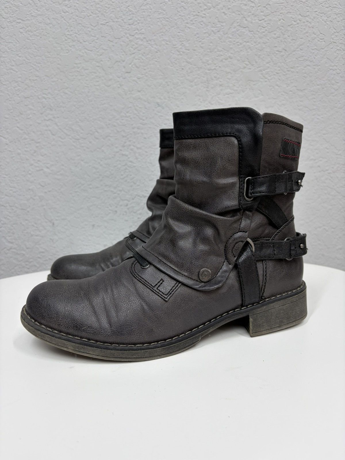 If Six Was Nine Vintage Distressed CPP Vibe Engineer Leather Biker Boots Y2K Size US 8 / EU 41 - 4 Thumbnail