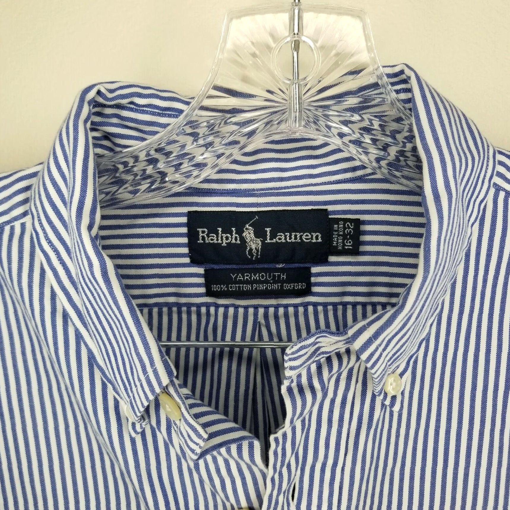 Ralph Lauren RALPH LAUREN Striped Button-Up Shirt Mens Long Sleeve Size 16 Blue White Colorful Size US L / EU 52-54 / 3 - 3 Thumbnail