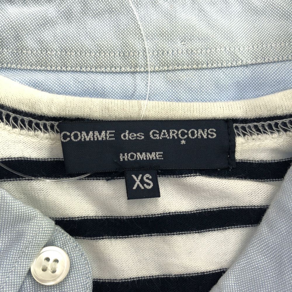 Comme des Garcons Shirt cotton long sleeves docking layered striped Blue Size US XS / EU 42 / 0 - 6 Thumbnail
