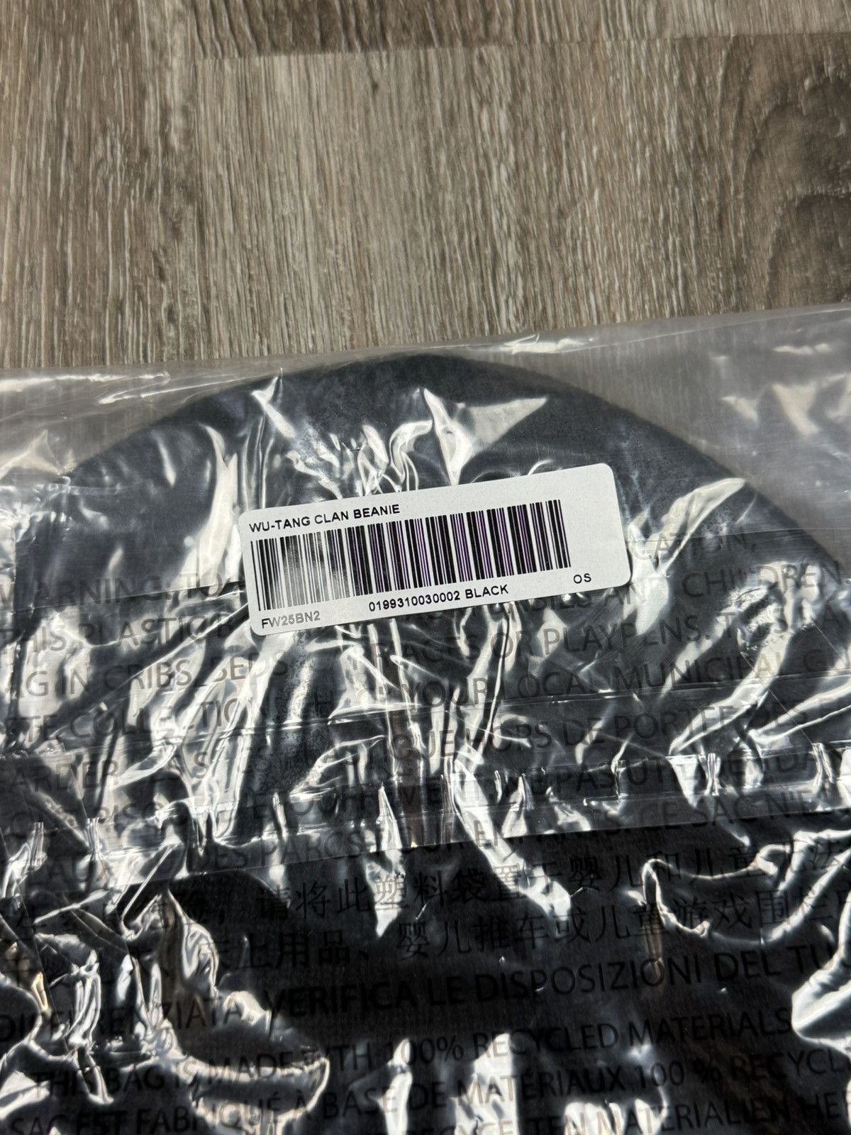 Supreme Supreme x Wu-Tang Clan Beanie Black OS FW25 Size ONE SIZE - 4 Thumbnail