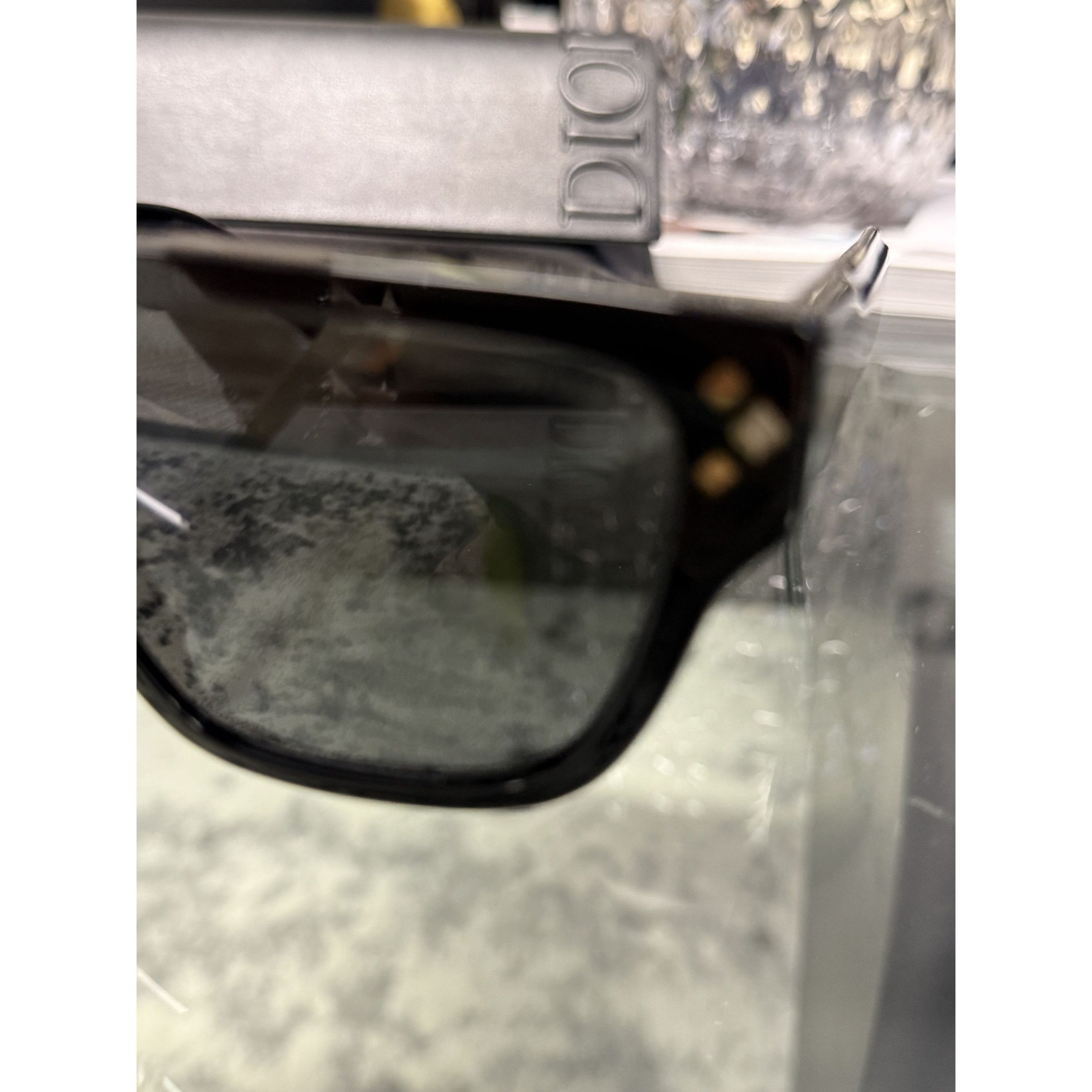 Dior Christian Dior CD Diamond S61 Black Rectangular Sunglasses W Size ONE SIZE - 13 Thumbnail