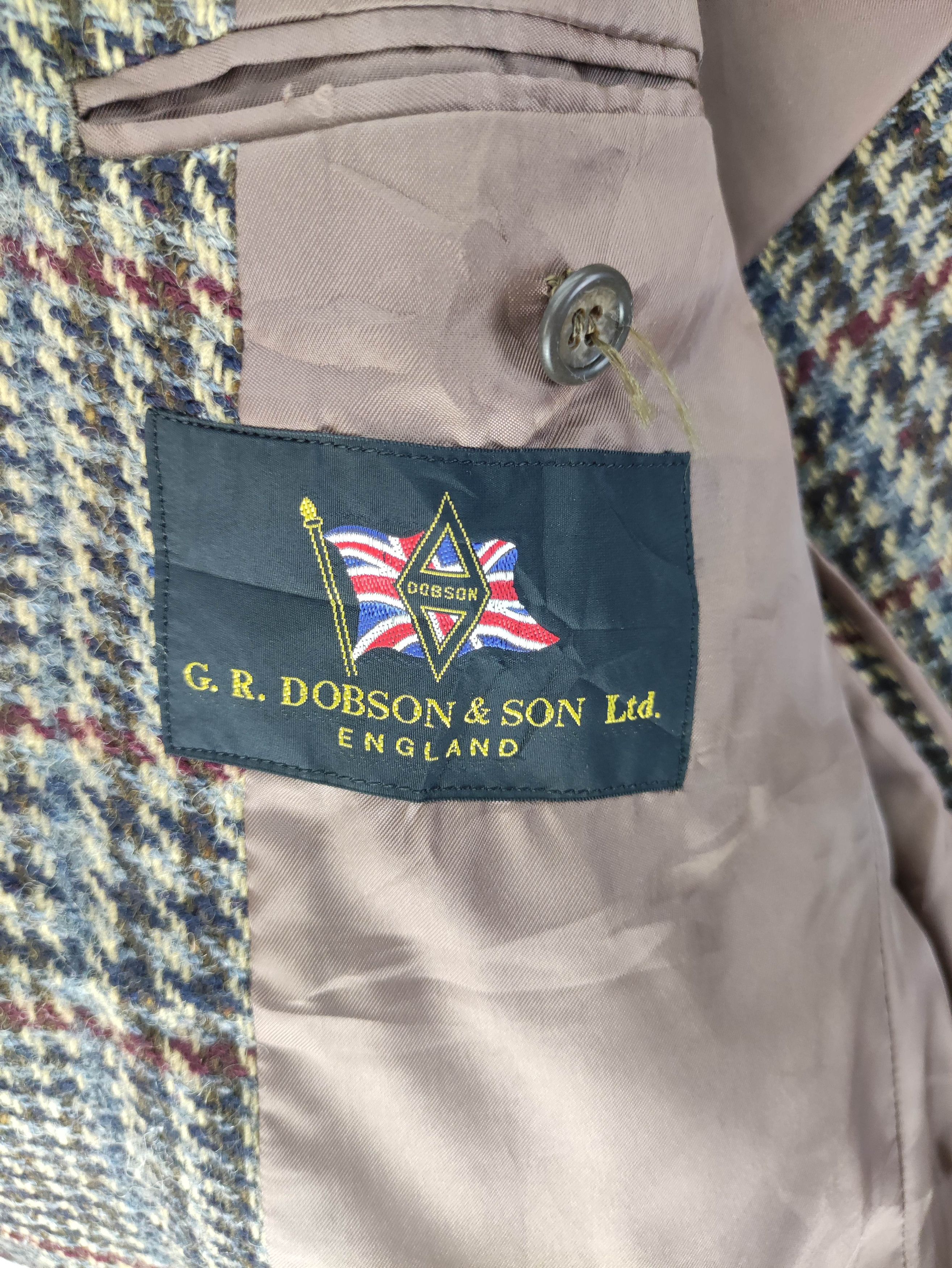 Japanese Brand Vintage G.R.Dobson Houndstooth Wool Blazer Coat Jacket Size US M / EU 48-50 / 2 - 2 Thumbnail