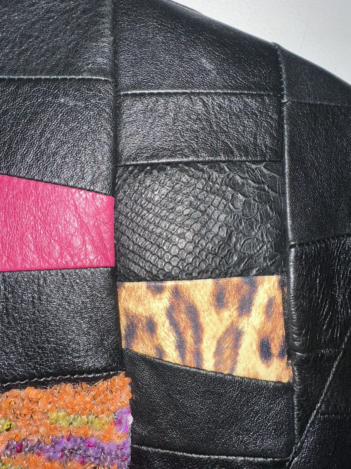 Saint Laurent Paris $9900 Saint Laurent Patchwork Rider Jacket Size US S / EU 44-46 / 1 - 6 Thumbnail