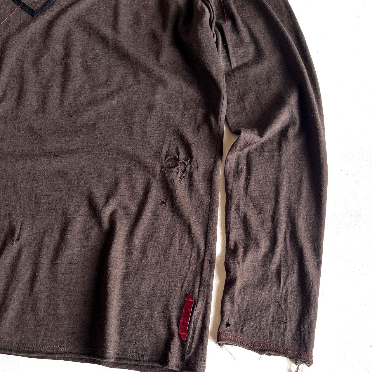 Designer MARITHÉ FRANCOIS GIRBAUD Long Sleeve Scab T-Shirt Size US M / EU 48-50 / 2 - 3 Thumbnail