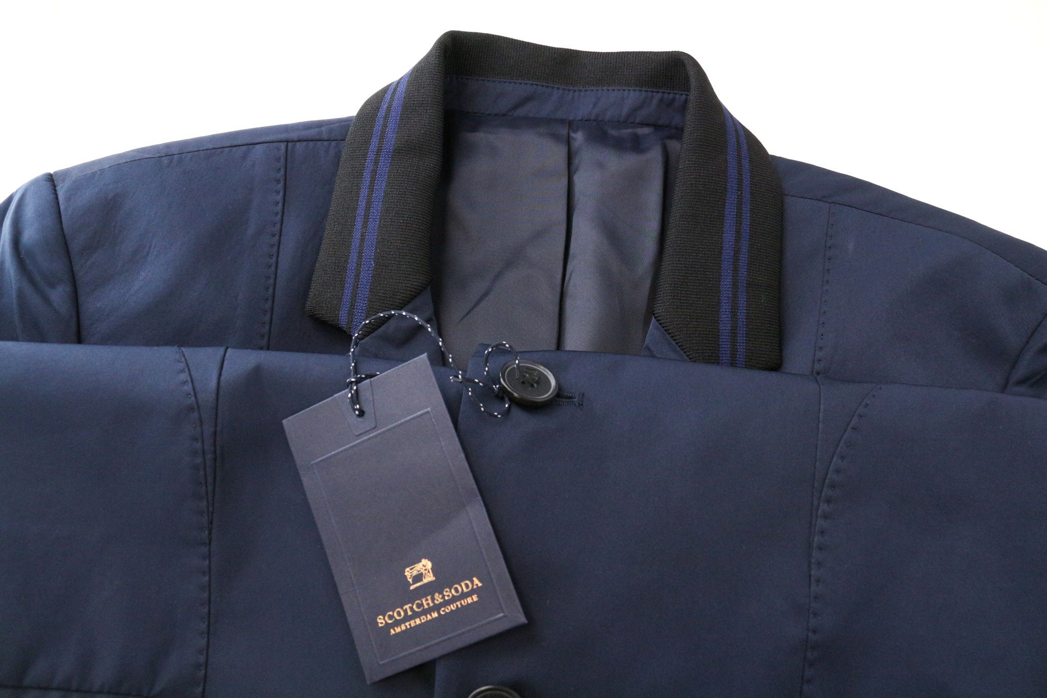 Scotch & Soda AMS COUTURE M Blue Lined Blazer 74291 Size 36R - 3 Thumbnail