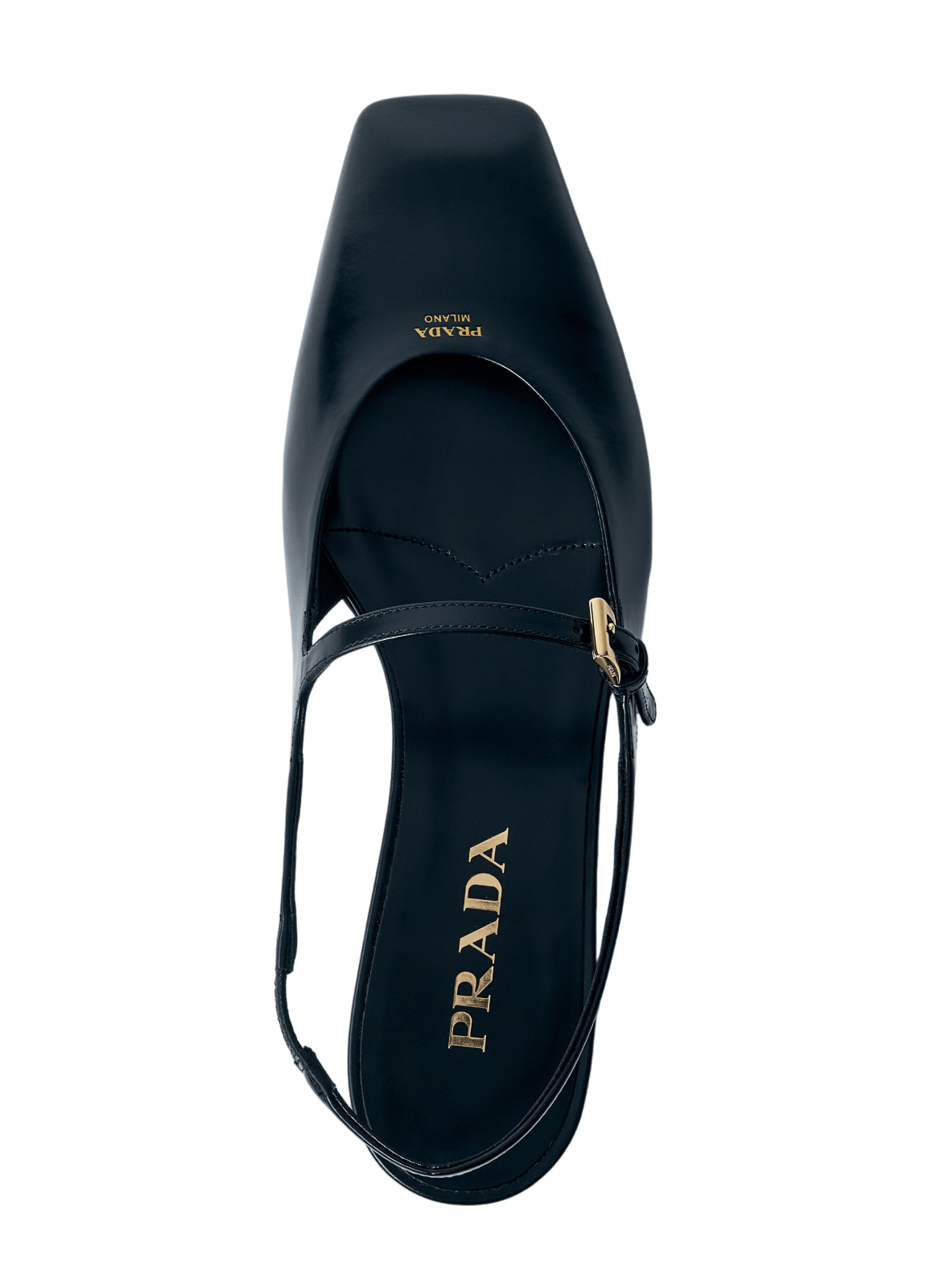 Prada PRADA New Black Brushed Leather Slingback Ballerinas Size US 8 / IT 38 - 5 Thumbnail