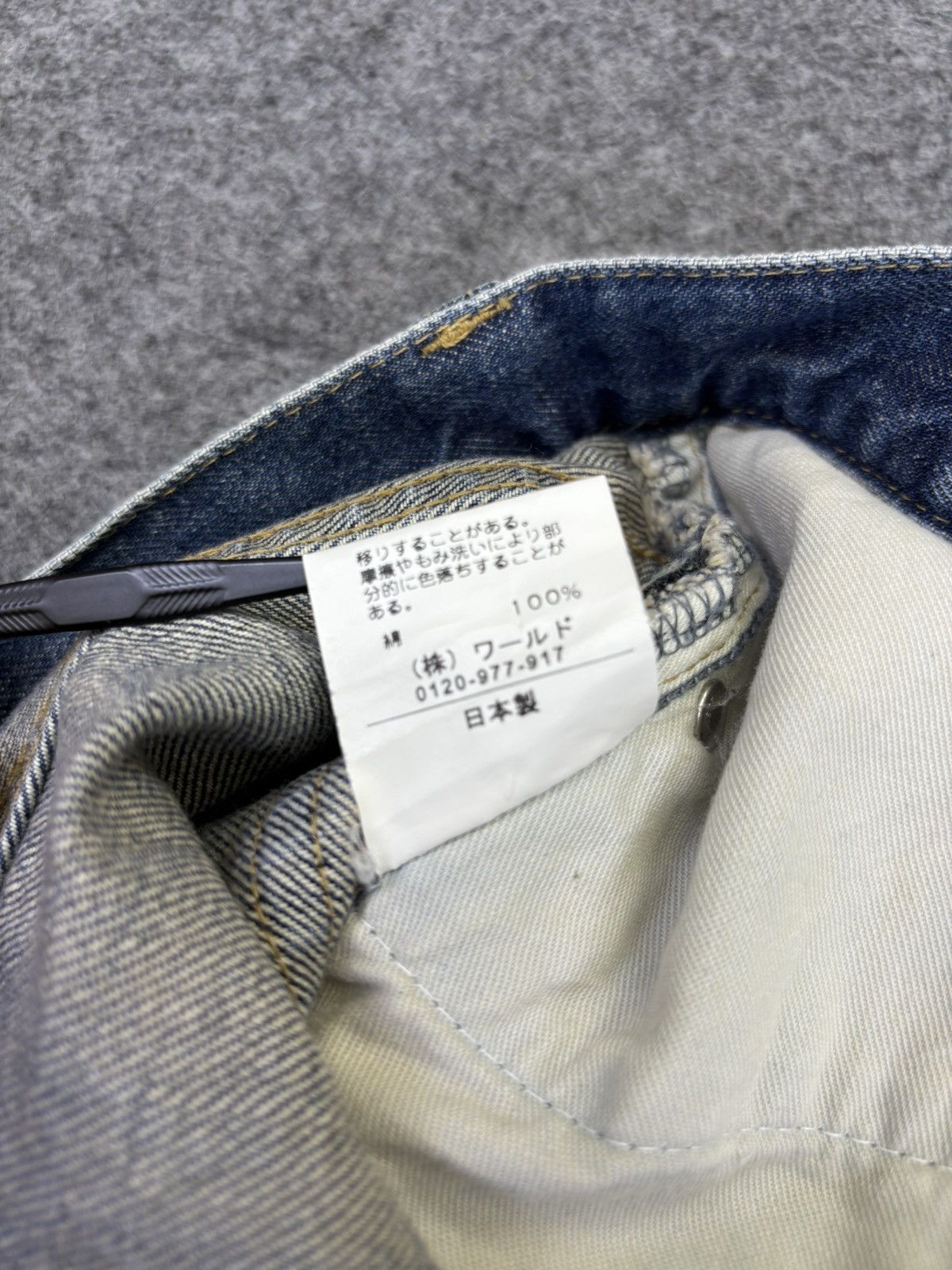 Japanese Brand 💥Insane 90s Style💥TK Bleaches All Over Denim K23 Size US 33 - 11 Thumbnail