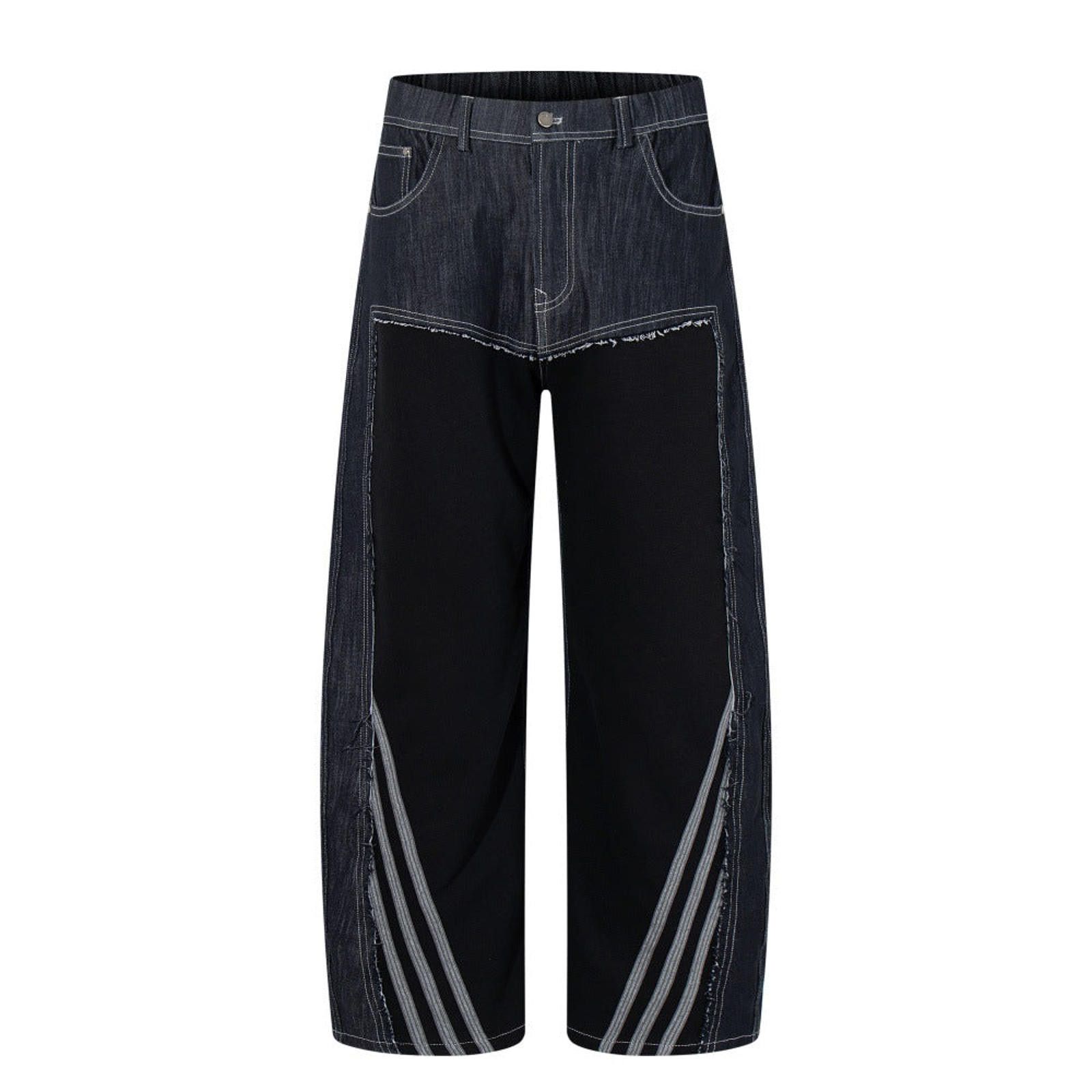 Japanese Brand Black Wide Leg Denim Jeans, Baggy Loose Fit Pants Size US 32 / EU 48 - 5 Thumbnail