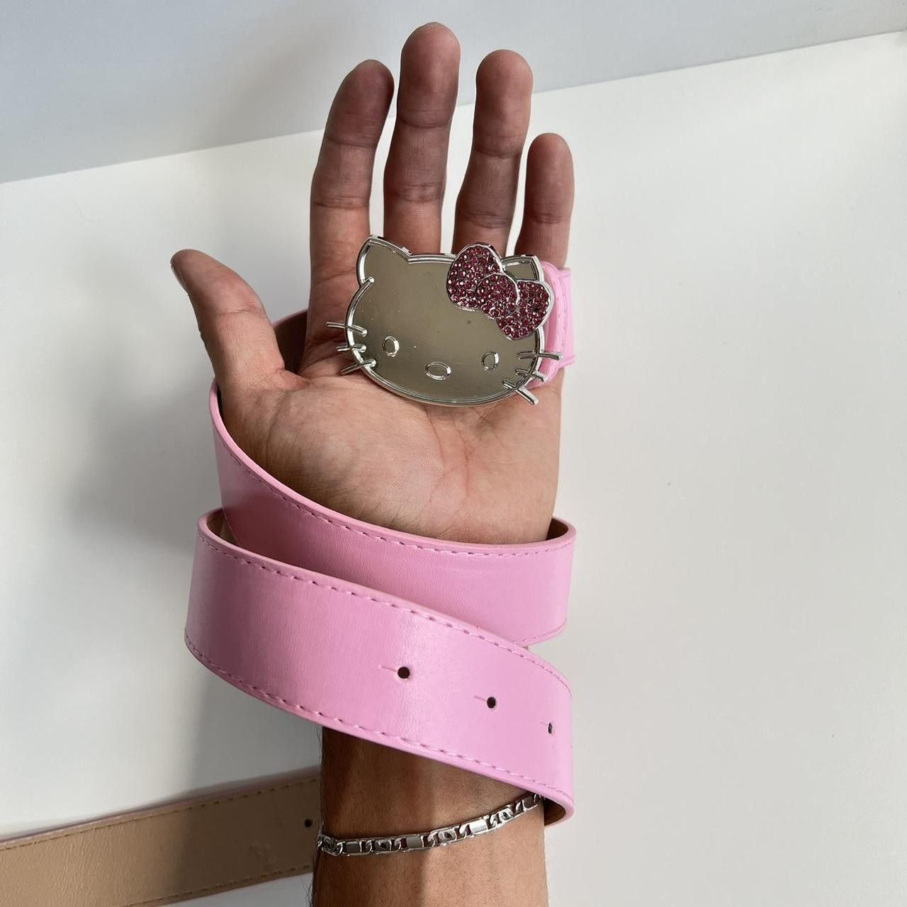 Vintage y2k 2000s Hello Kitty rhinestone grunge goth emo punk belt Size ONE SIZE - 2 Thumbnail