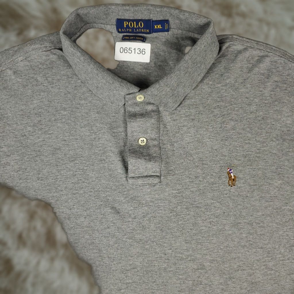 Ralph Lauren Ralph Lauren Polo Shirt Mens 2XL Gray Pima Soft Touch Pony Short Sleeve Size US XXL / EU 58 / 5 - 1 Thumbnail