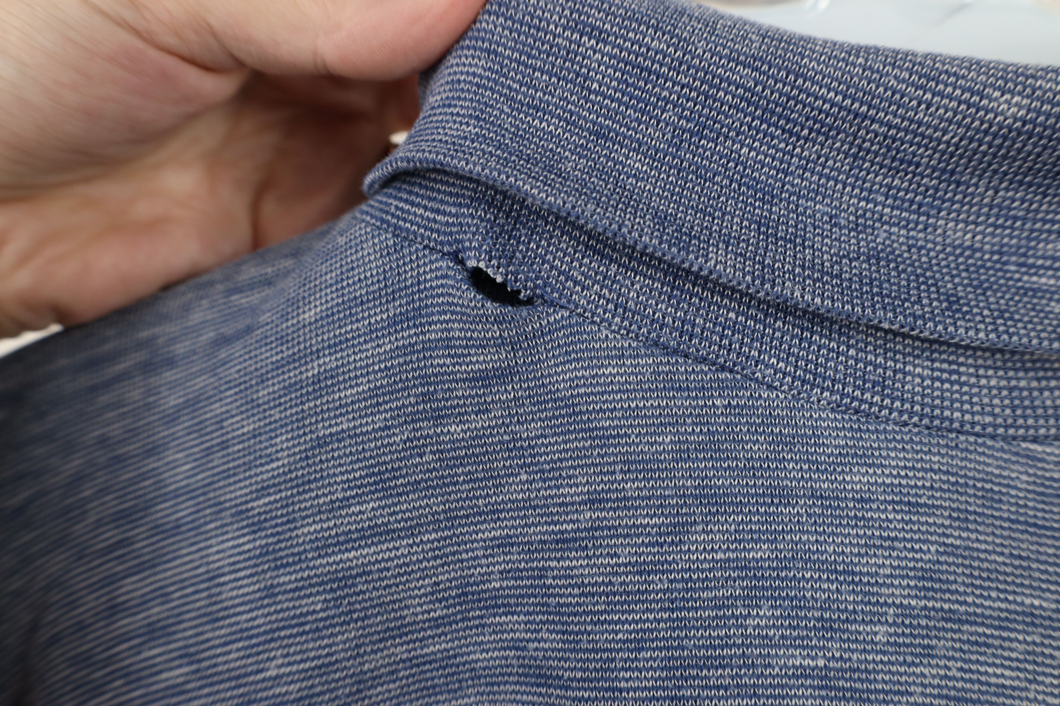 Vintage Vintage 70s Streetwear Blank Turtleneck T-Shirt Blue Size US S / EU 44-46 / 1 - 4 Thumbnail