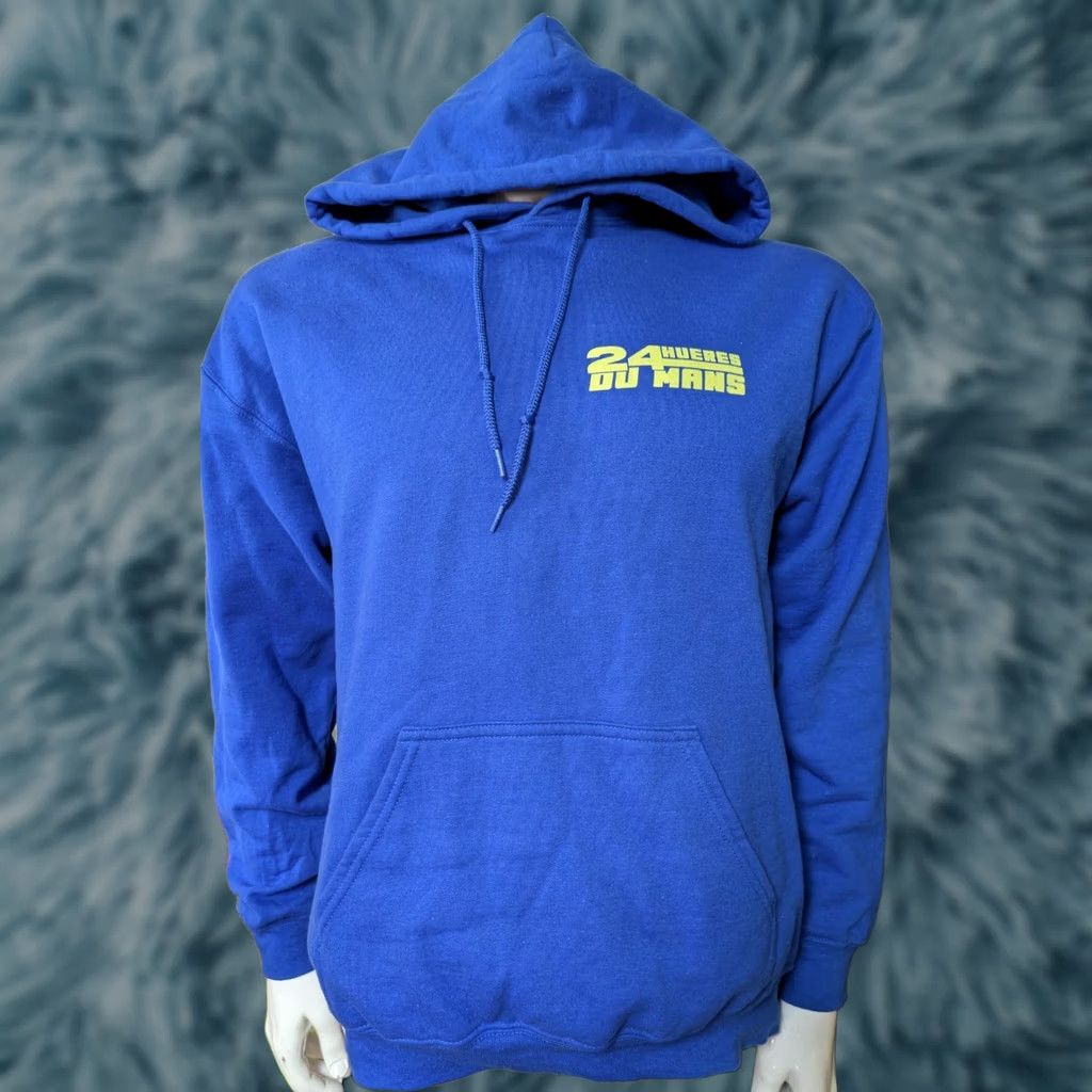 Gildan VINTAGE 24 Hours of Le Mans Hoodie Racing Sweatshirt Gildan M Blue Mens Long Sleeve Hooded Pullover Cars Theme Size US M / EU 48-50 / 2 - 1 Thumbnail