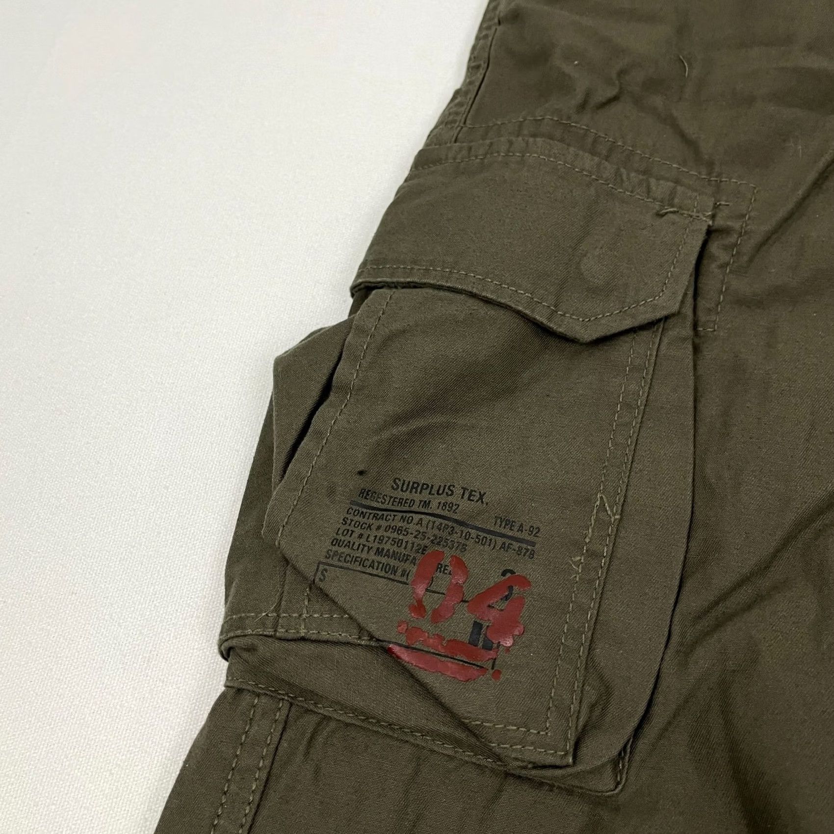 Olive VINTAGE Surplus Tex Airborne Pants Mens 2XL 40x30 Olive Green Cargo NEW Size US 39 - 2 Thumbnail