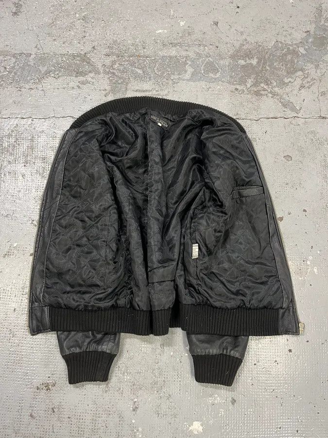 Vintage 2000s Artisanal Black Vintage Leather Bomber Size US S / EU 44-46 / 1 - 8 Thumbnail