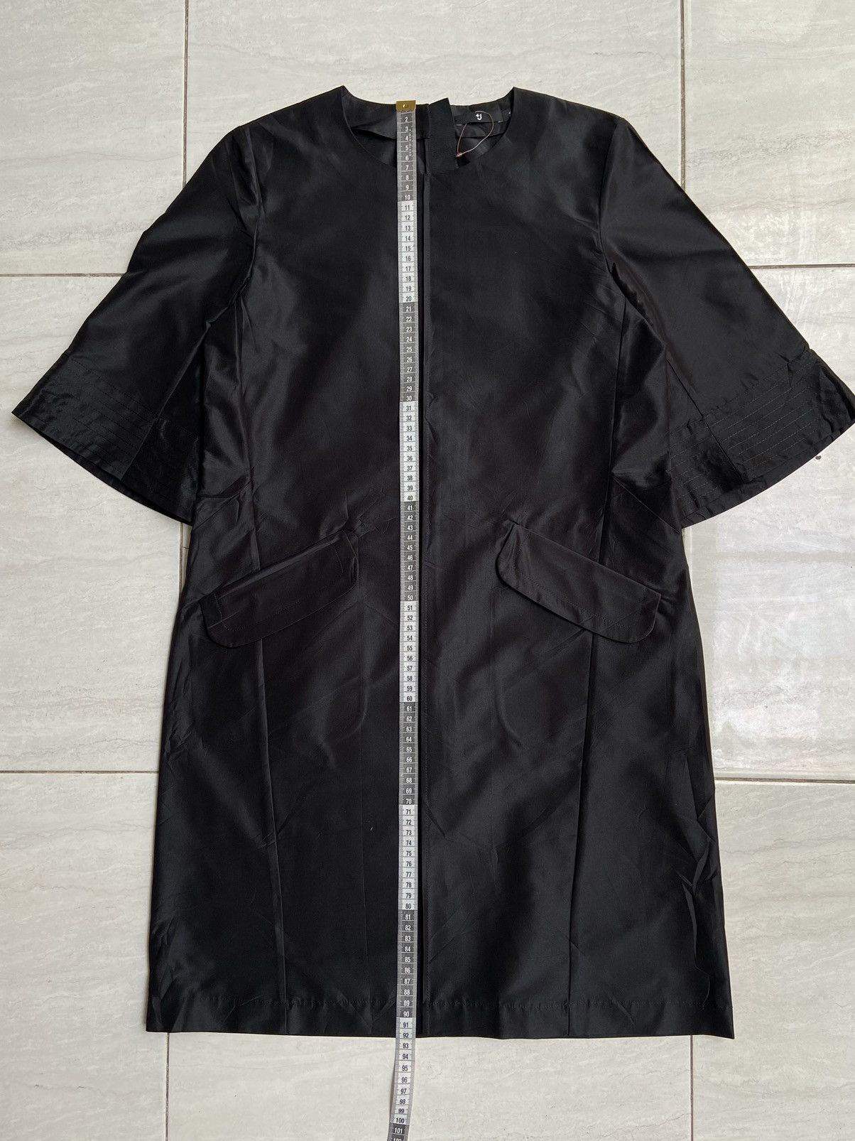 uniqlo black dress HERA SILK LONG SLEEVE DRESS main image 1