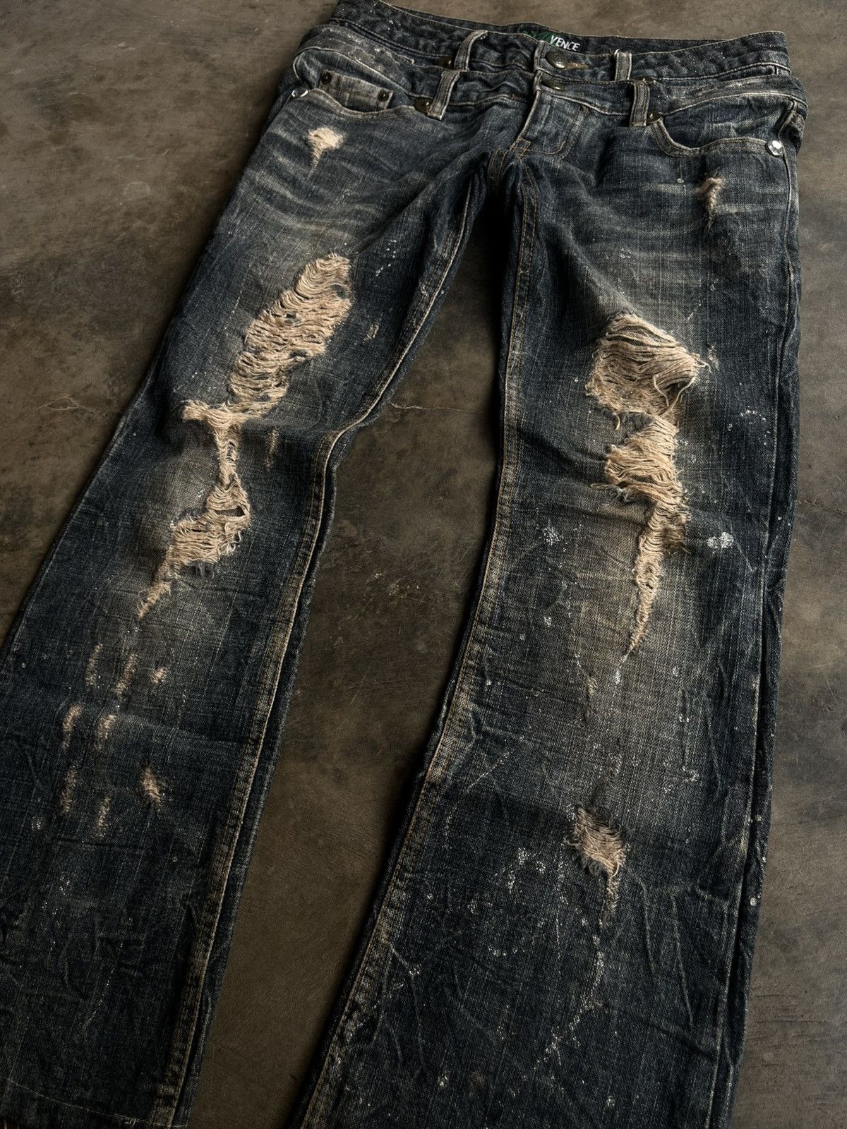 Isamu Katayama Backlash 2000s JAPANESE VENCE DISTRESSED FLARE BOOTCUT PANTS DENIM Size US 29 - 5 Thumbnail