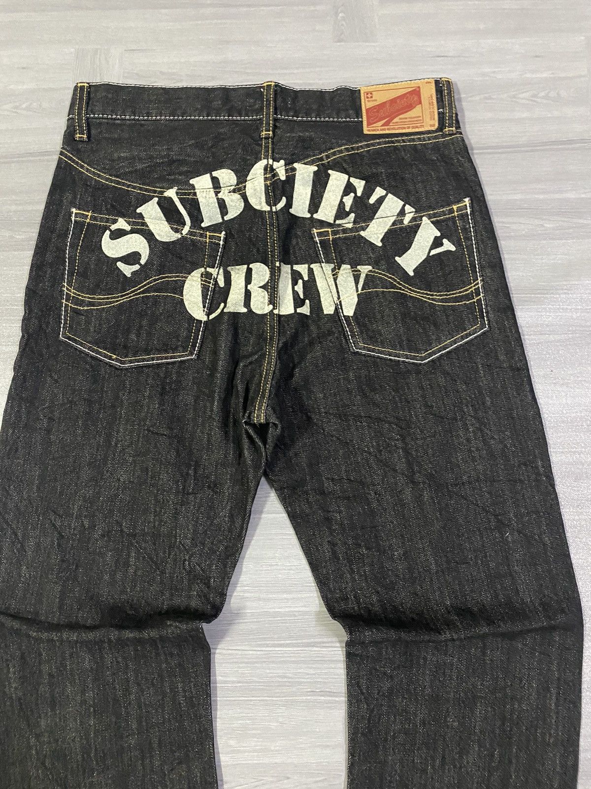 Japanese Brand Black Subciety Straight Denim Jeans Size US 32 / EU 48 - 5 Thumbnail