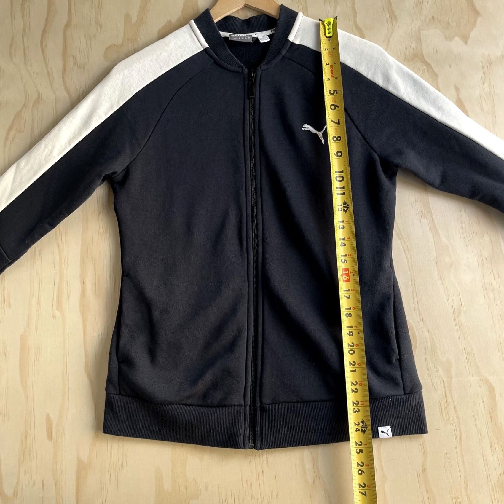Puma PUMA Track Jacket Mens M Black White Colorblock Full Zip Running Athletic Streetwear Size US M / EU 48-50 / 2 - 6 Thumbnail