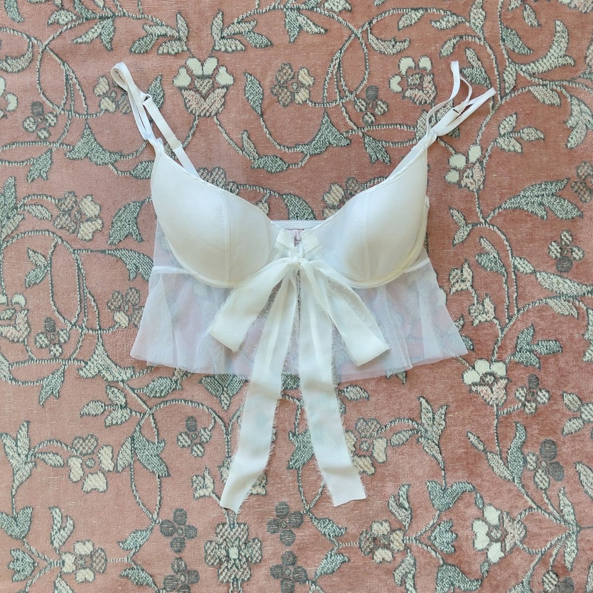 Victoria's Secret VS White Mesh Bustier (Medium) Size M / US 6-8 / IT 42-44 - 6 Thumbnail