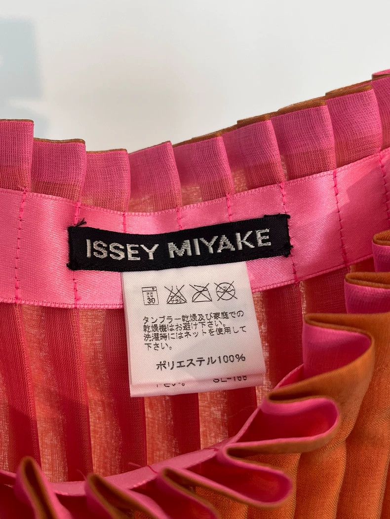 Issey Miyake Issey Miyake size:3 Orange main line retro three-layer ple Size 22" - 6 Thumbnail