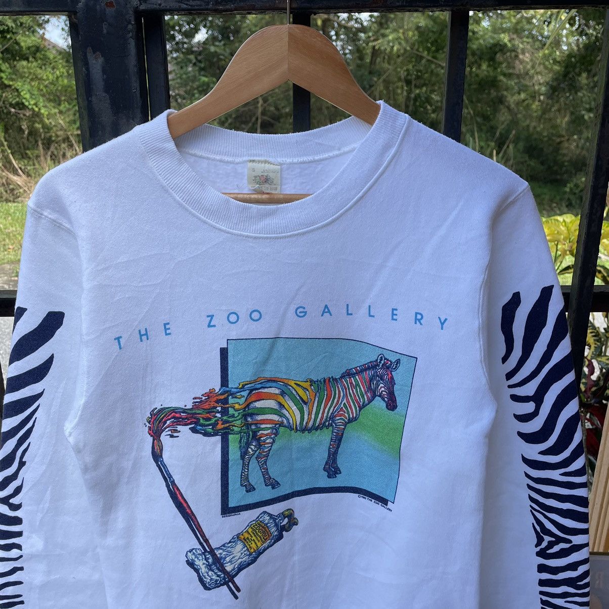 Fruit Of The Loom × Habitat × Vintage 🔥Vintage 1983 The Zoo Gallery Zebra Habitat Sweatshirts Size US XS / EU 42 / 0 - 5 Thumbnail