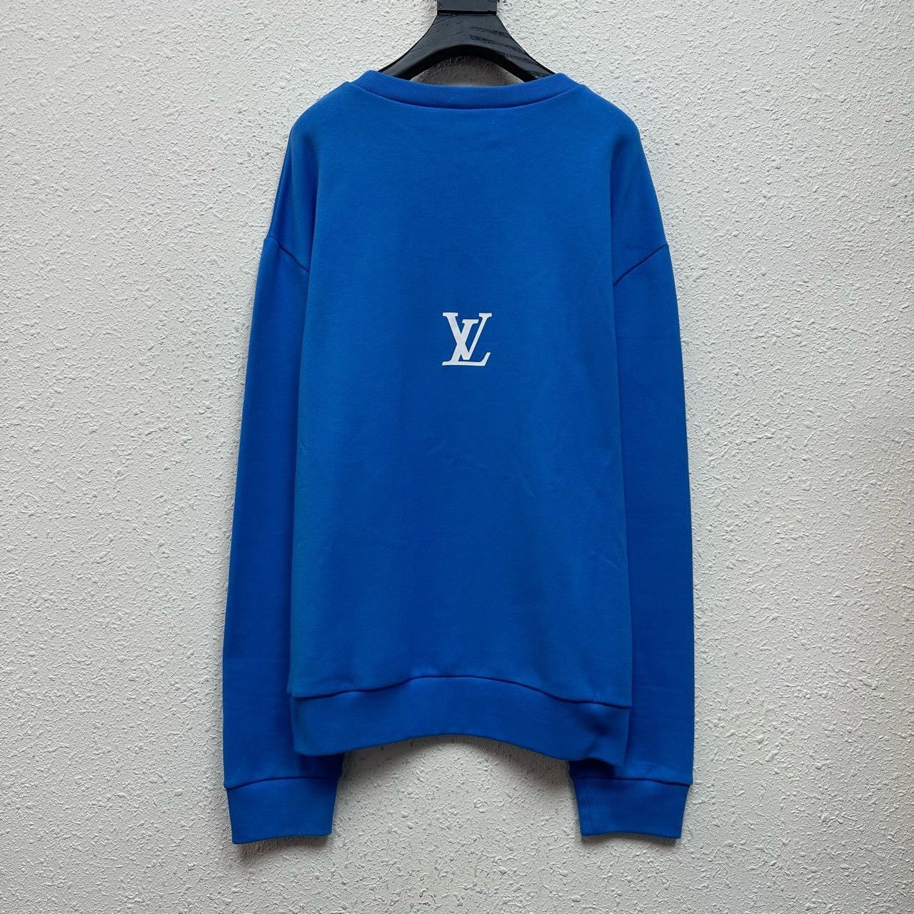Louis Vuitton LOUIS VUITTON LV Blue Lightning Letter Print Sweatshirt Nex Size US XL / EU 56 / 4 - 2 Thumbnail