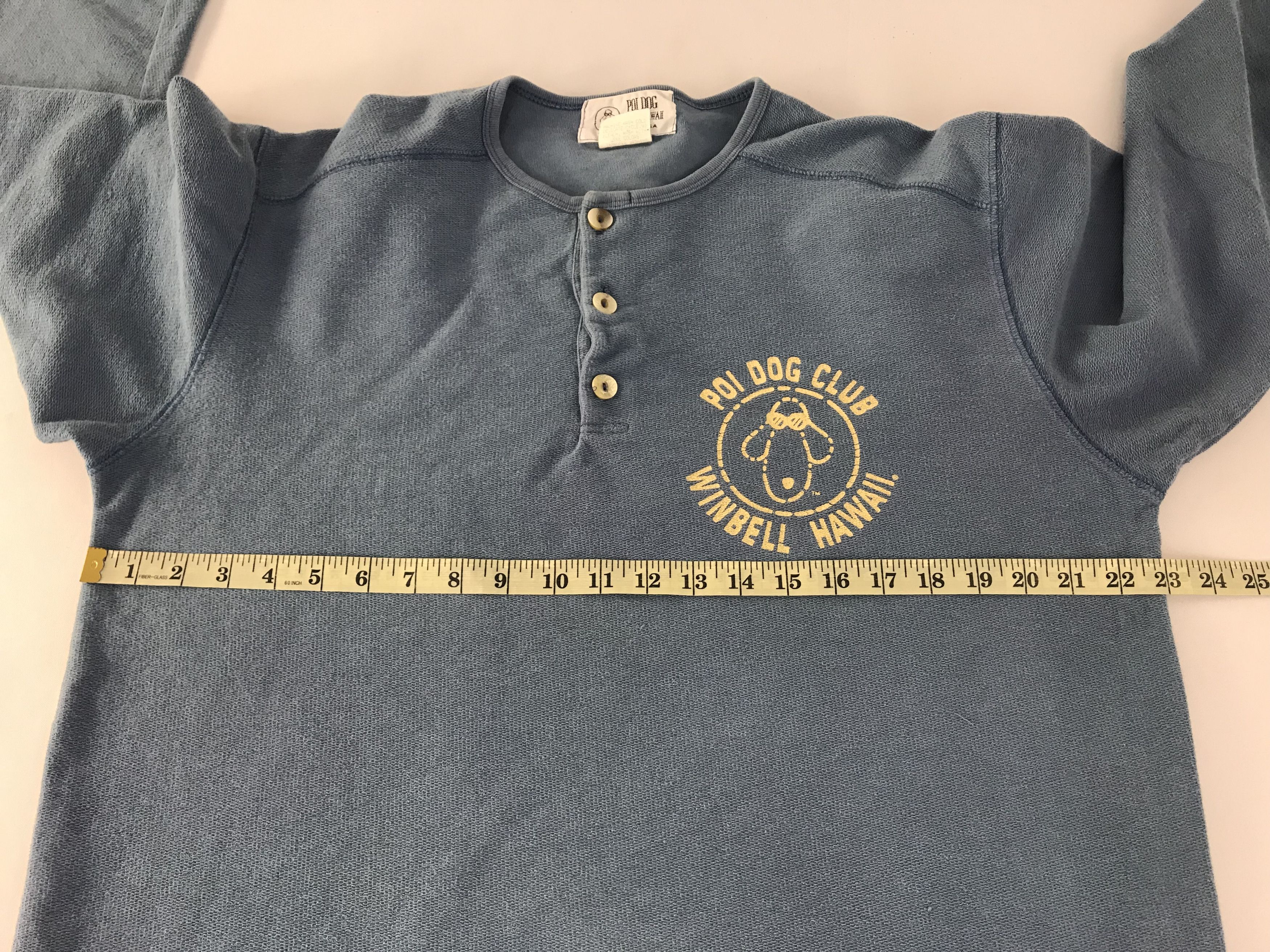 Vintage 90s Poi Dog Winbell Hawaii Henley Longsleeve Tee Size US XL / EU 56 / 4 - 7 Thumbnail