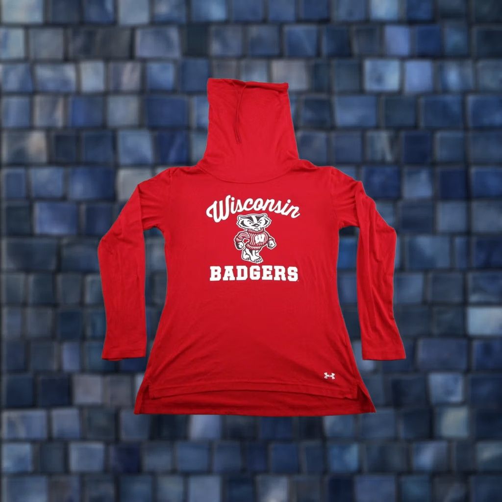 Under Armour Under Armour Wisconsin Badgers Womens Cowl Neck Long Sleeve Top Size M NCAA Red Cotton Blouse Shirt Mens? Size M / US 6-8 / IT 42-44 - 1 Thumbnail