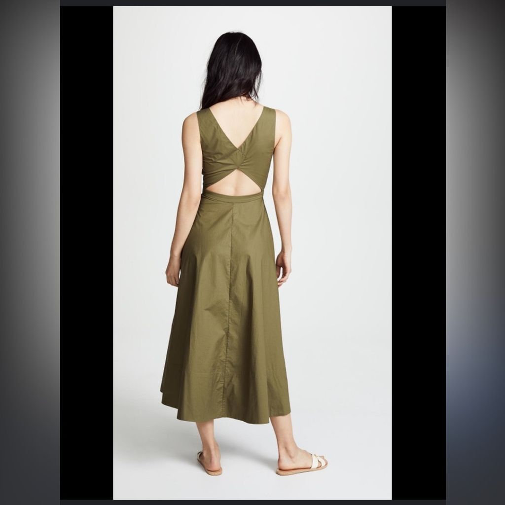Other Saloni Zoe zoey dress cutout uk 8 is US 4 military green Size S / US 4 / IT 40 - 3 Thumbnail