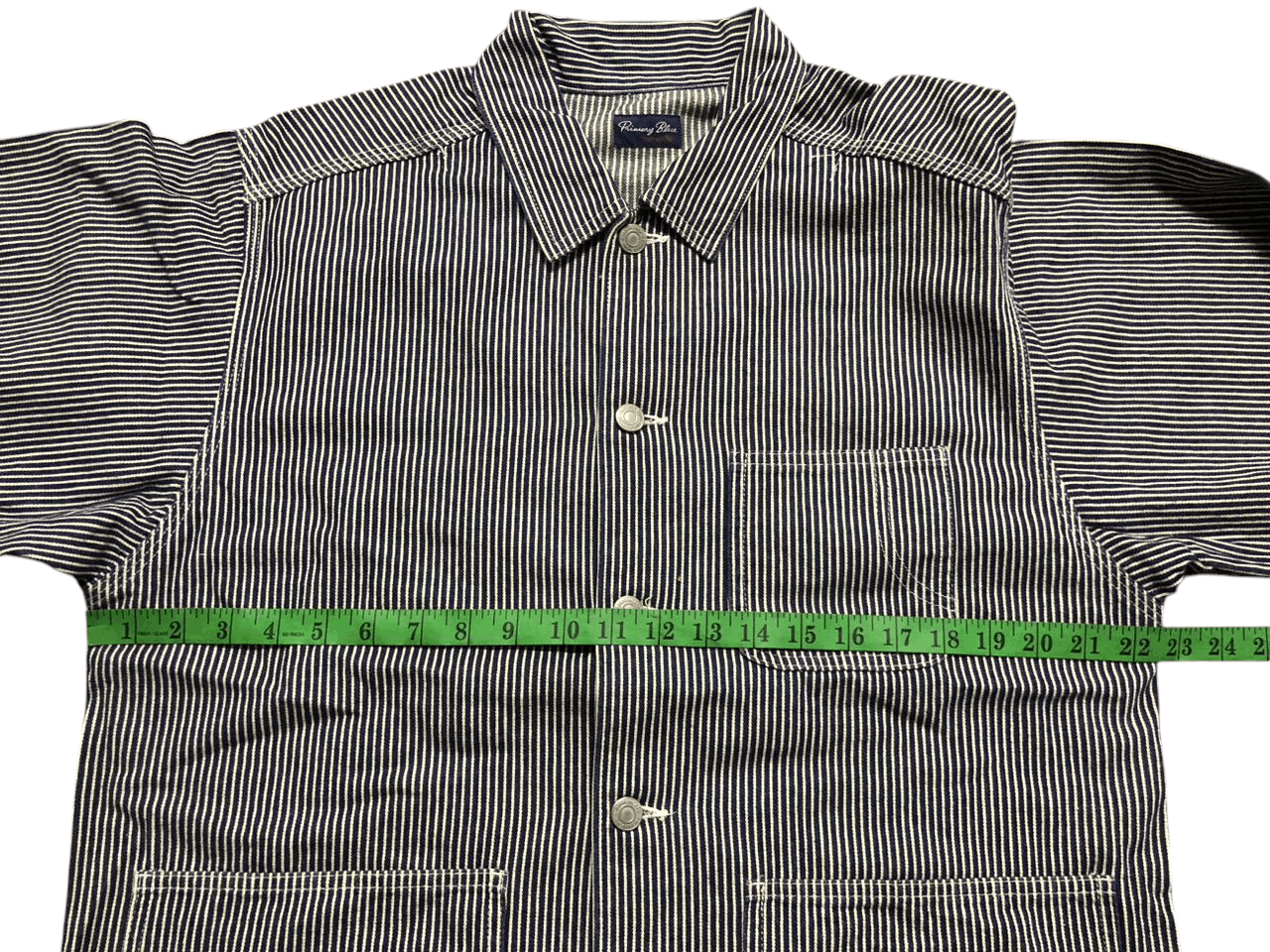 Japanese Brand Vintage Primary Blue Hickory Chore Jacket Size US S / EU 44-46 / 1 - 12 Thumbnail