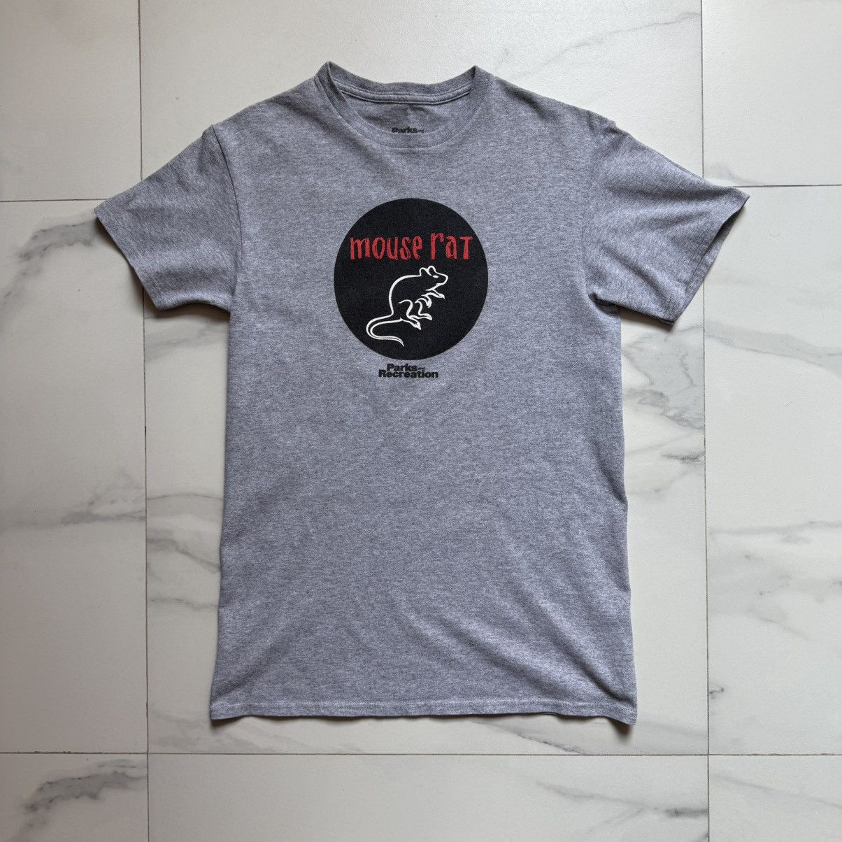 Band Tees Mouse Rat Parks And Rec Black Circle Tee Size US S / EU 44-46 / 1 - 2 Thumbnail