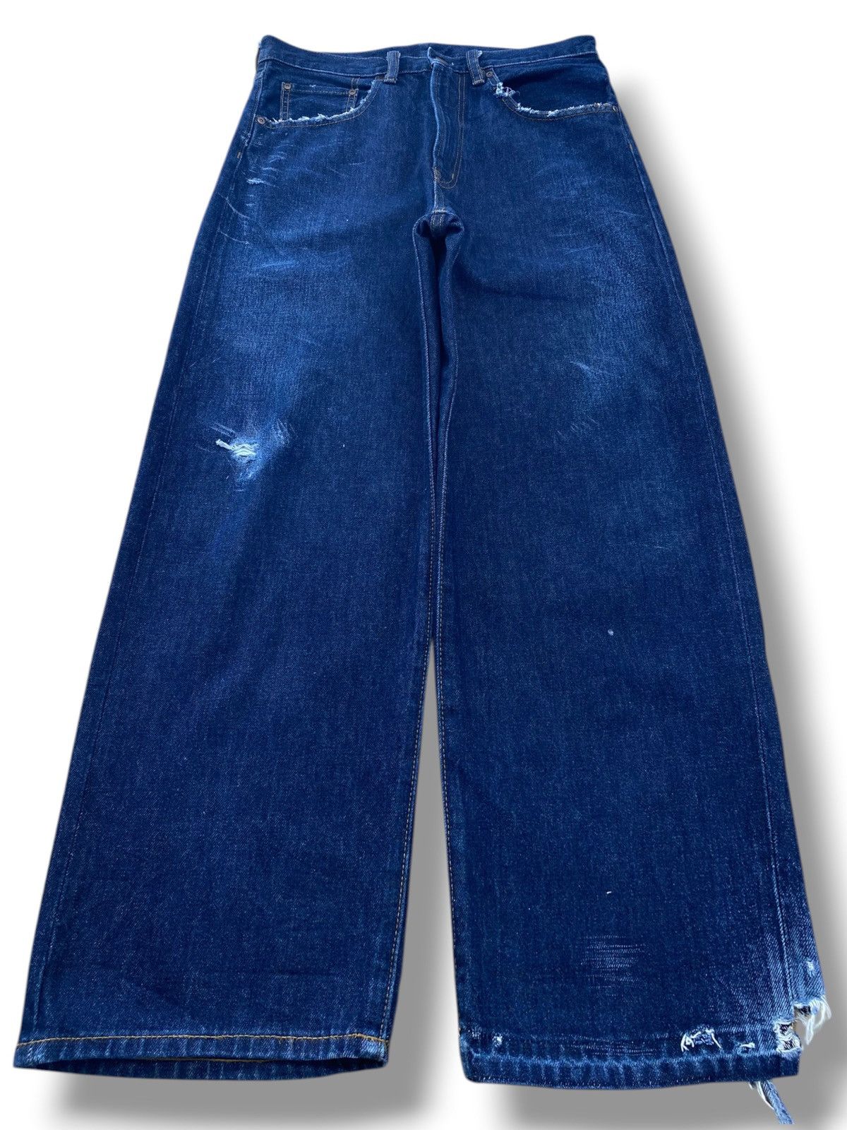 GU GU Blue Wash Style Baggy Jeans Size US 31 - 1 Thumbnail