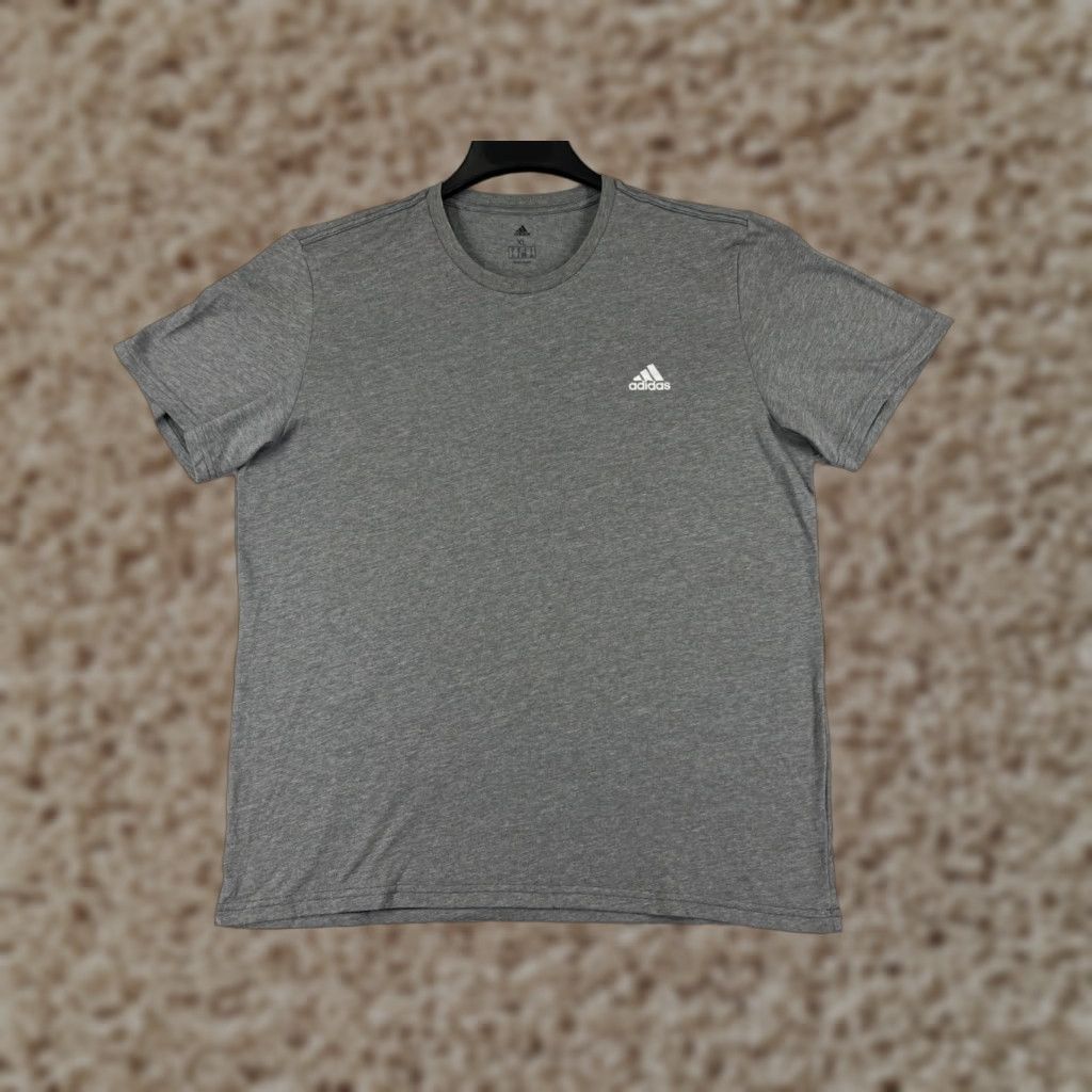 Adidas Adidas Shirt Mens XL Gray Short Sleeve Cotton Blend Gym Athletic Crew T‑Shirt Size US XL / EU 56 / 4 - 1 Thumbnail