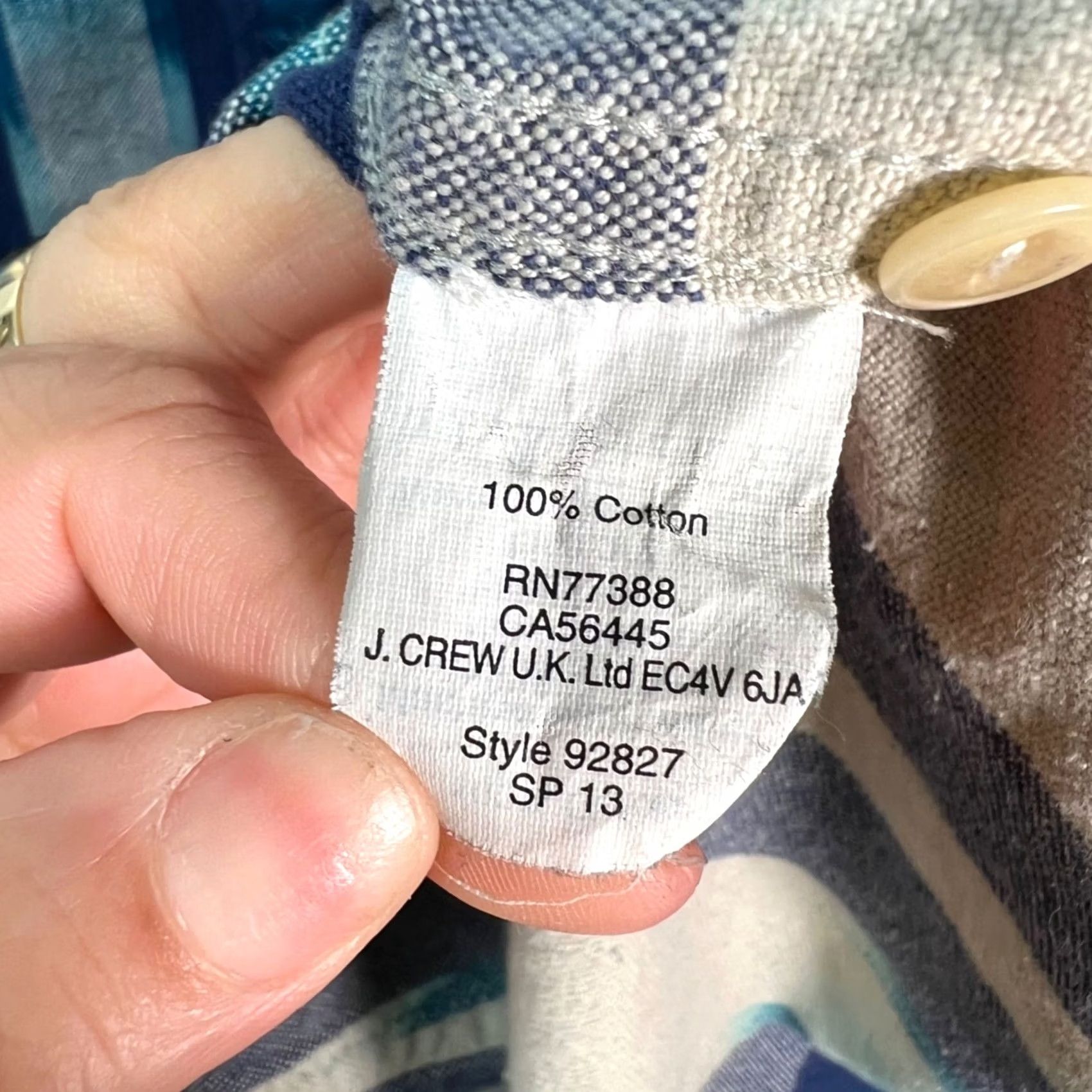 J.Crew J.CREW Mens Medium Slim Plaid Button-Down Shirt Blue/Tan 100% Cotton, Long Sleeve, Classic Slim Fit, Button-Up, Casual, Regular Size, Men Size US M / EU 48-50 / 2 - 4 Thumbnail