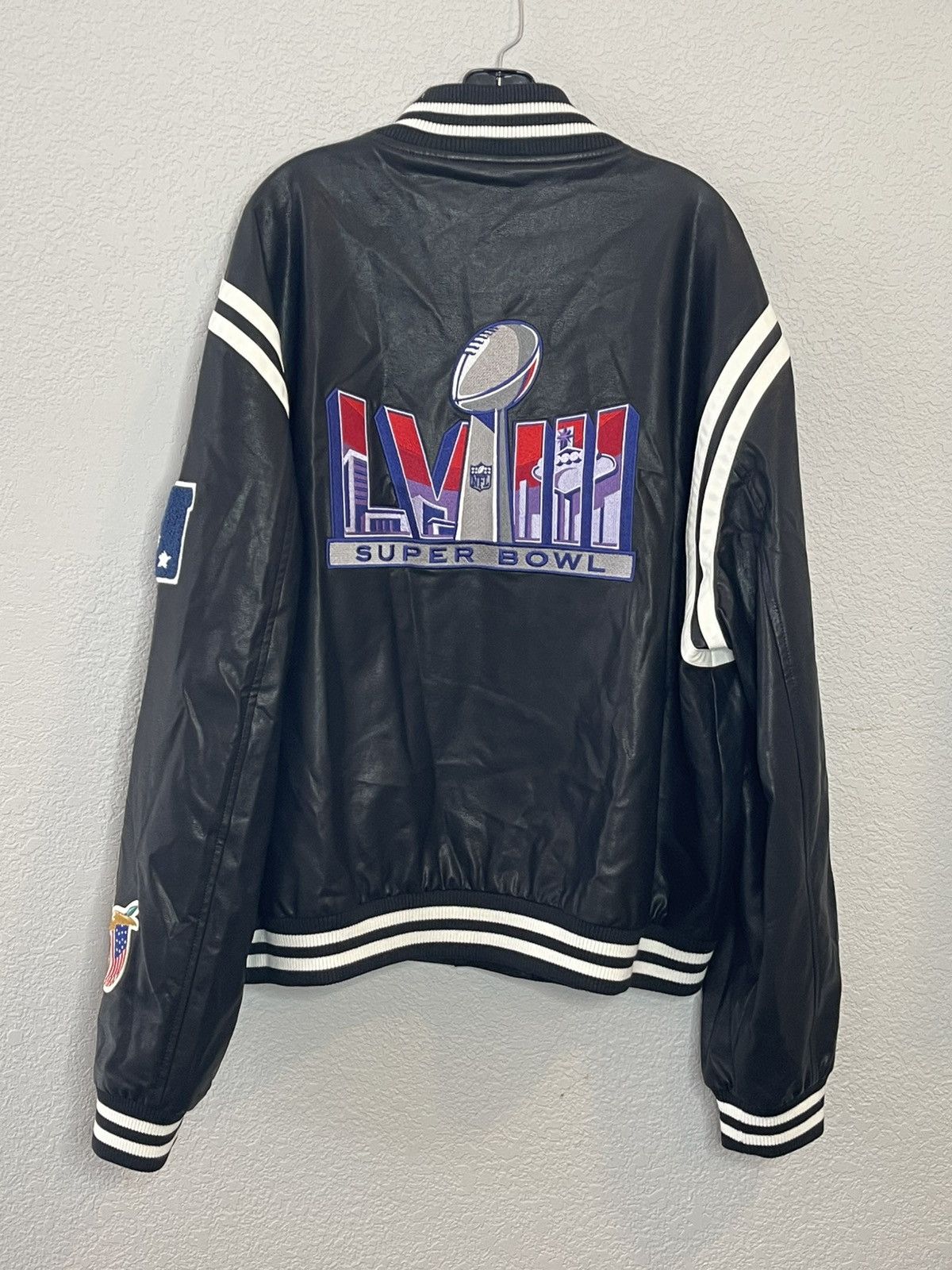 The Unbranded Brand Super Bowl LVIII NFL Embroidered Unbranded Faux Jacket VGC Size US XXL / EU 58 / 5 - 5 Thumbnail