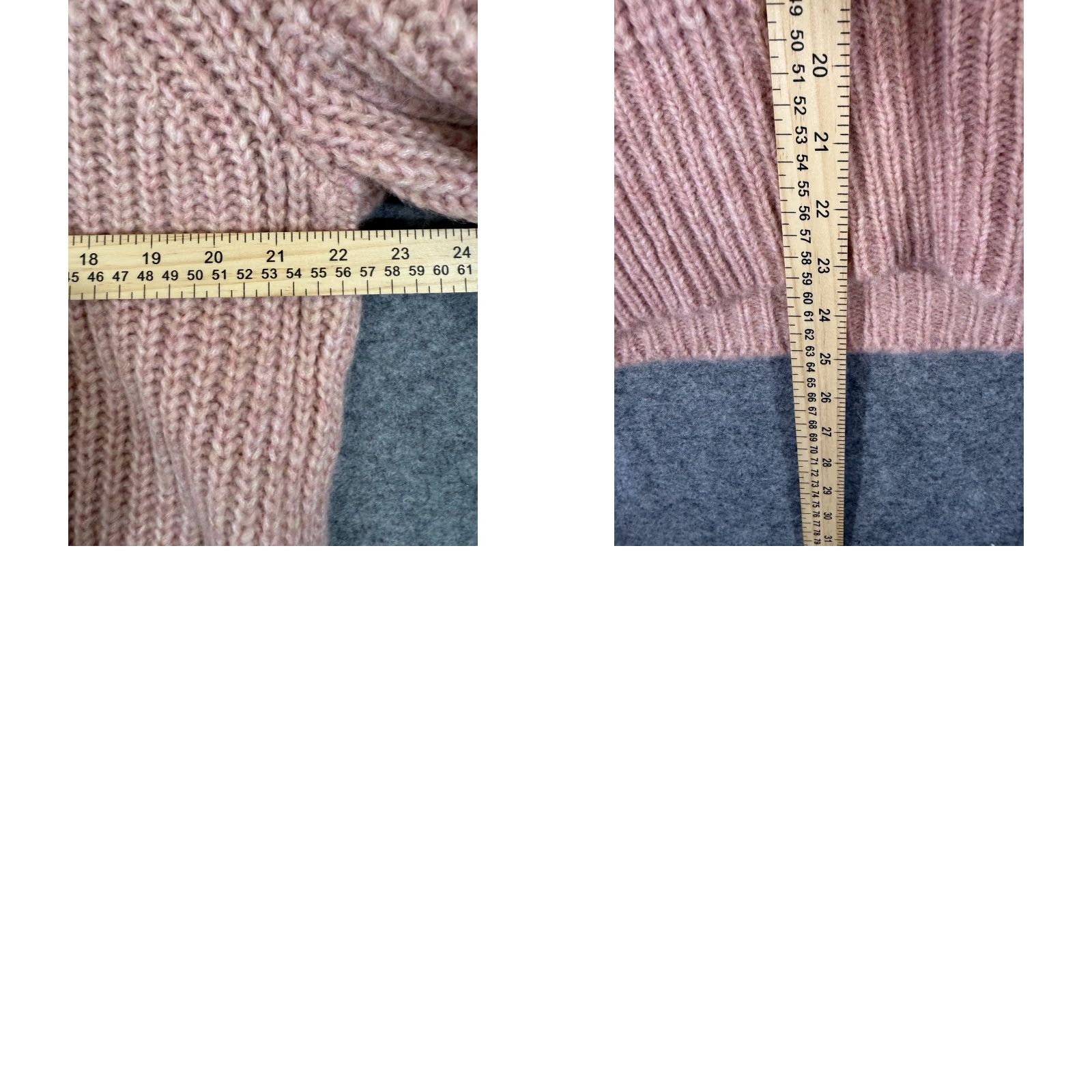 Madewell Madewell Pullover Sweater Womens S Pink Wool Blend Mock Neck Chunky-Knit Long Sleeve Womens Size S / US 4 / IT 40 - 9 Thumbnail