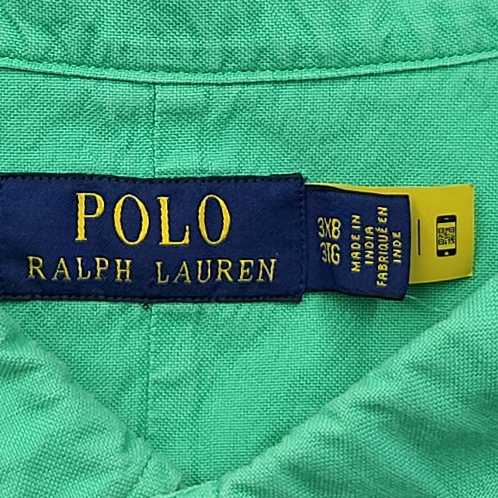 Polo Ralph Lauren Polo Ralph Lauren Shirt Big 3X Bk Green Oxford Button-Down Long Sleeve Cotton Mens Size US XXL / EU 58 / 5 - 4 Thumbnail